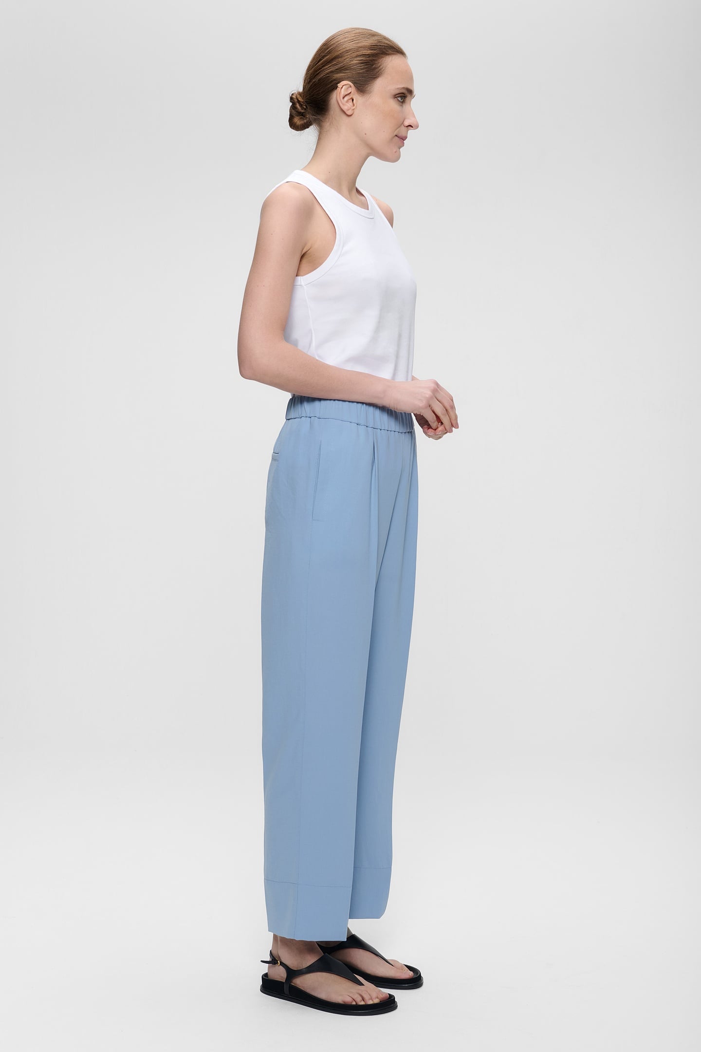 JAPANESE CREPE SYDNEY PANTS HORIZON BLUE 3