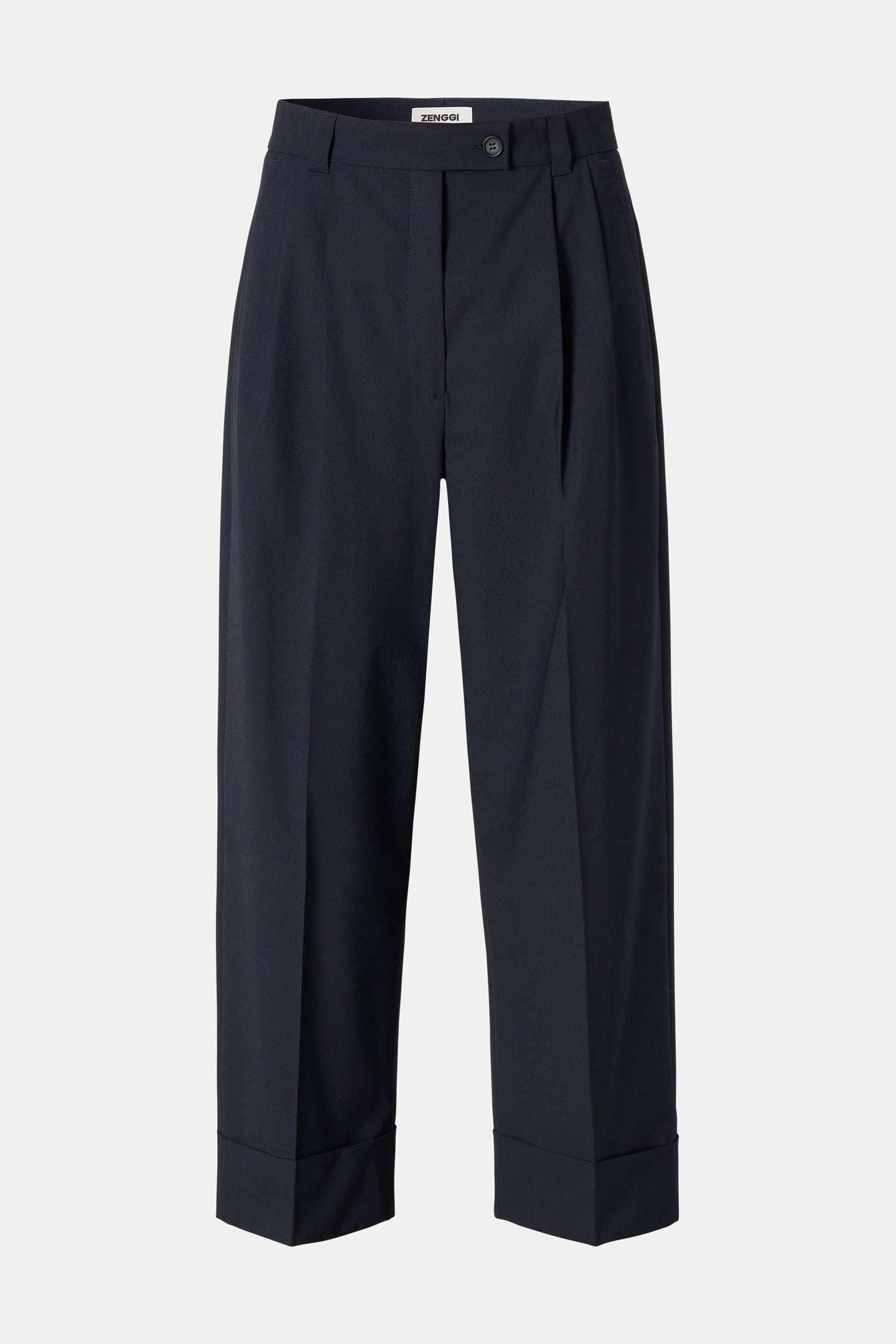 TROPICAL WOOL STRAIGHT PANTS MIDNIGHT BLUE 5