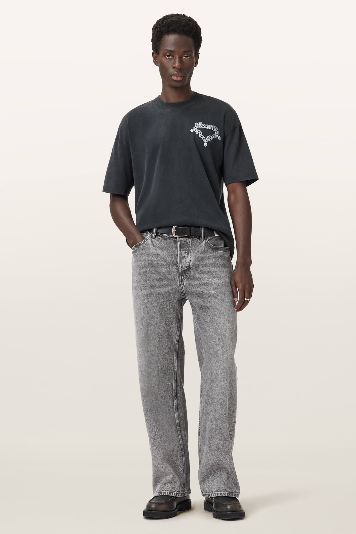 DRIP SS CREW WASHED BLACK 1