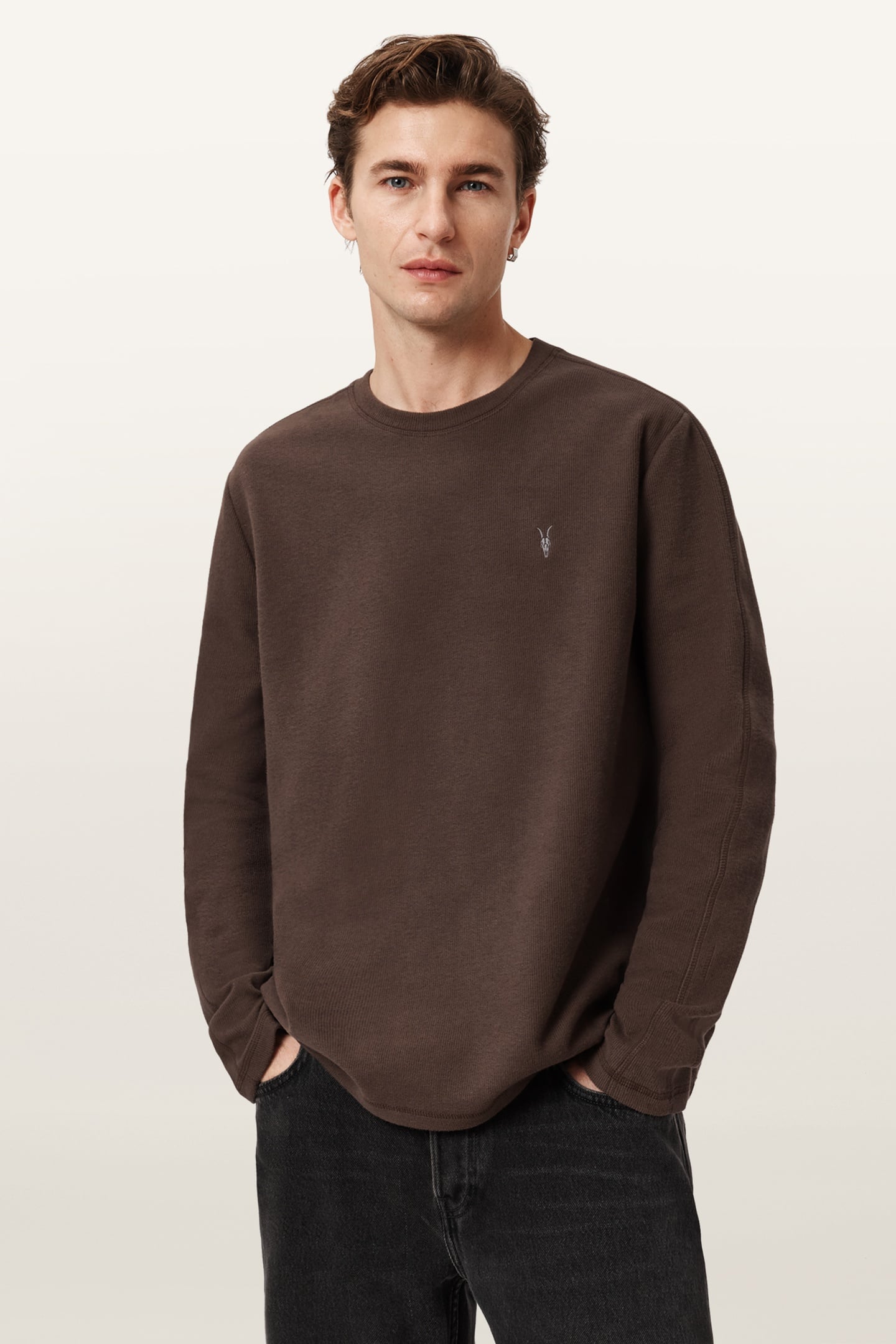 ROWE LS CREW BITTER BROWN 2