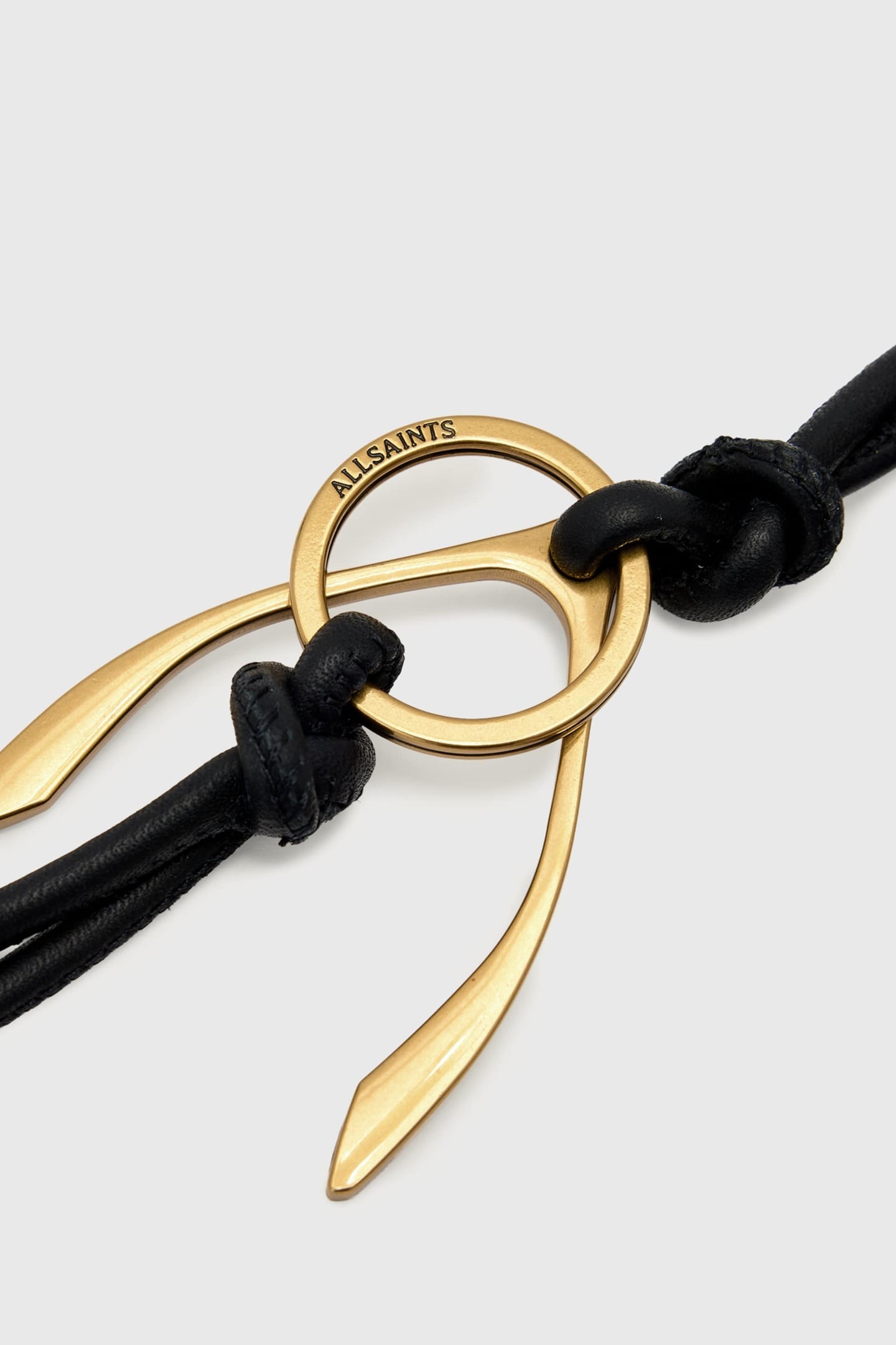 WISHBONE MTL KEYRING BLACK/GOLD 3