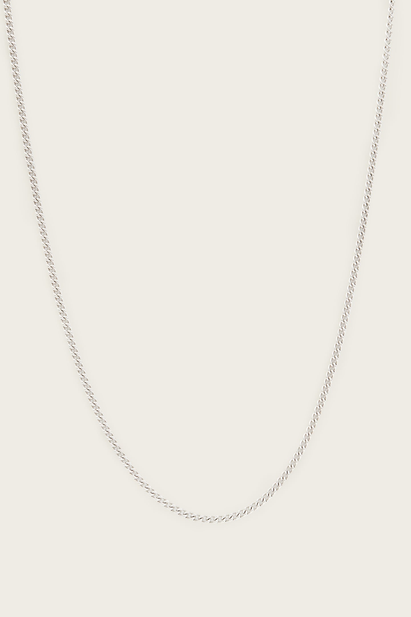 CURB CHAIN WARM SILVER 2