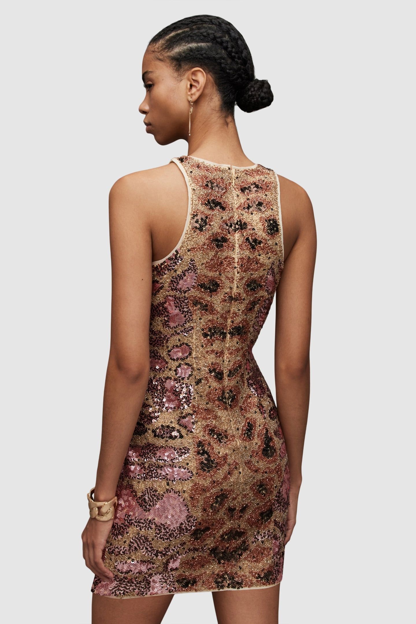NORMA EMB DRESS GOLDEN BROWN 3