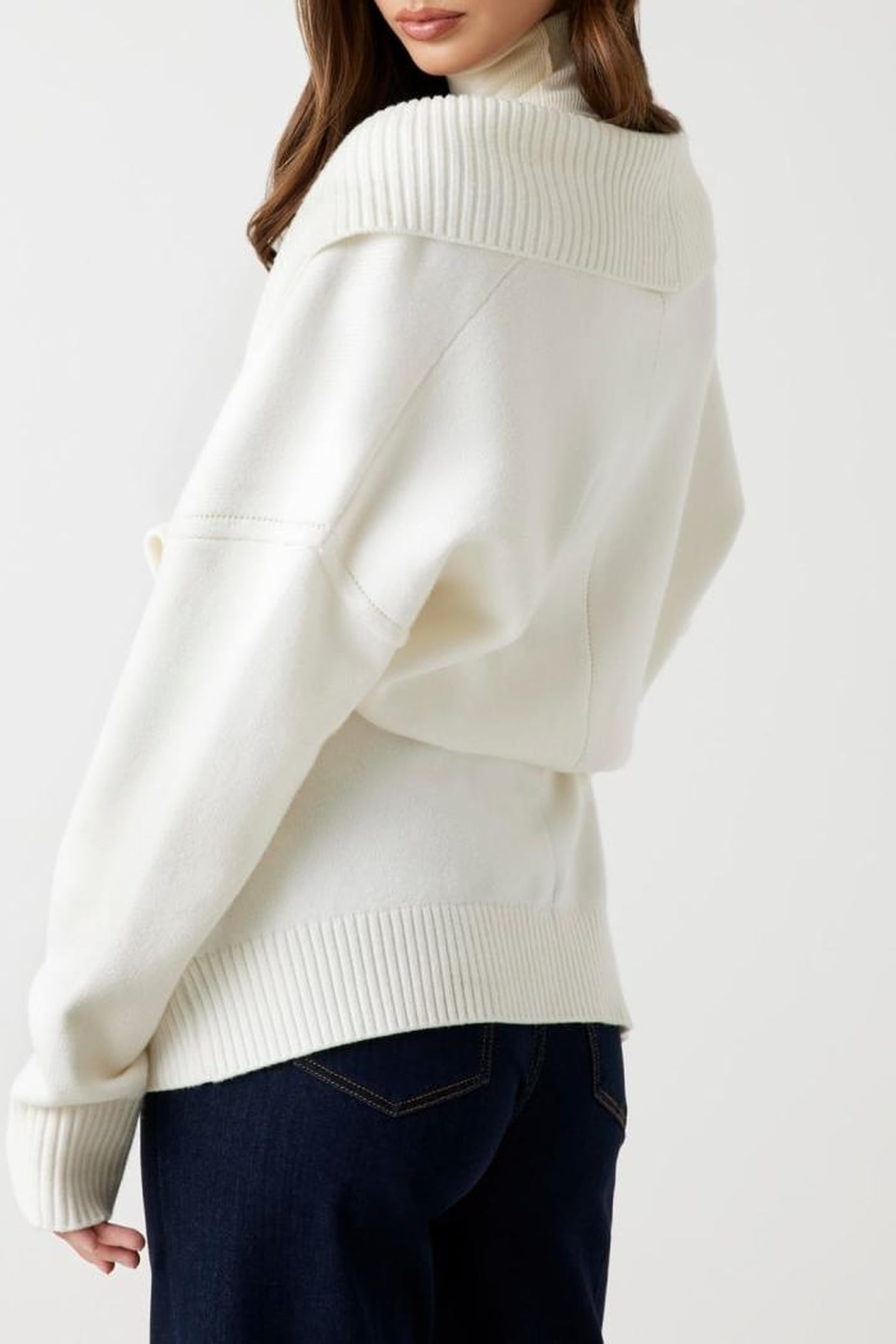 LS BELTED CARDI SWTR CREAM WHITE 2