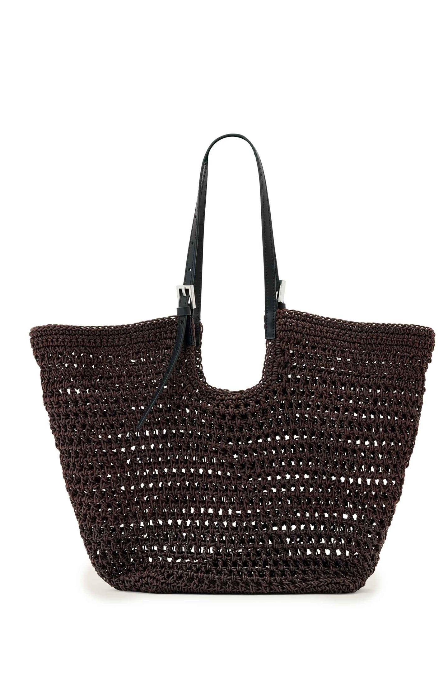ARA CTN KNT E/W TOTE BURNT UMBER RED 5