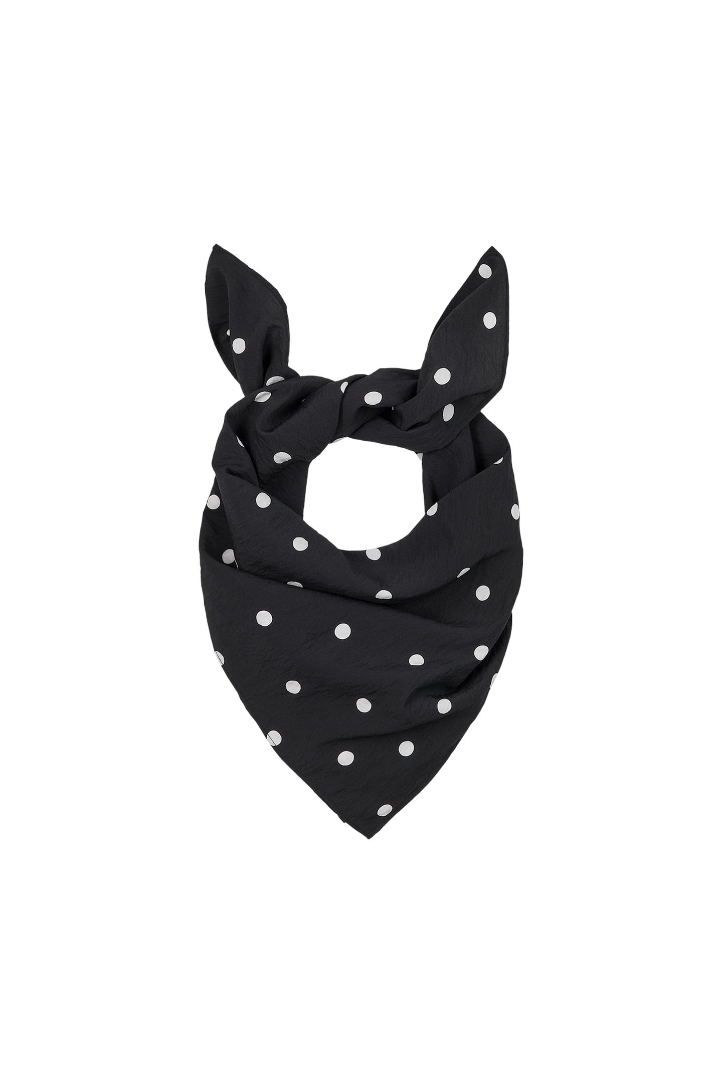 DOTTED SCARF BLACK 1