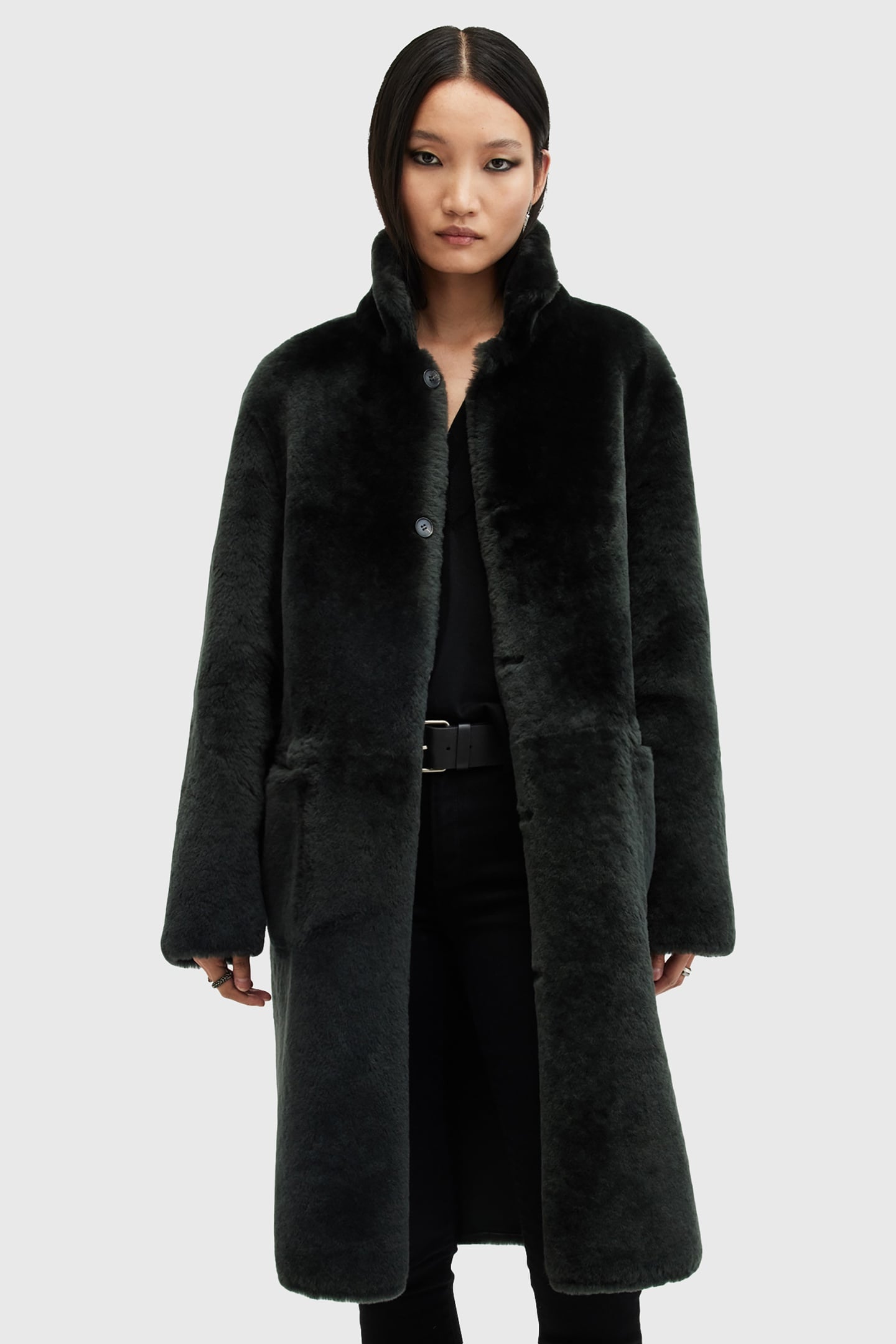 SERRA SHEARLING COAT SYCAMORE GREEN 3
