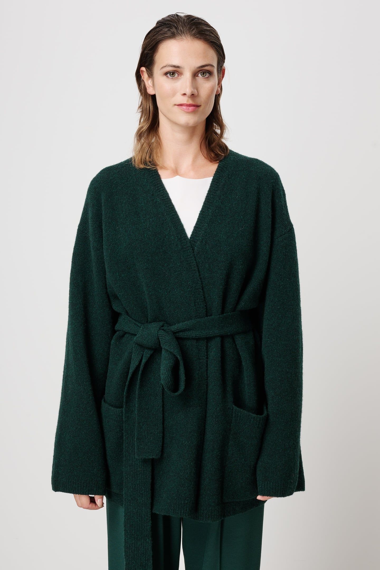 KIKI CARDI COAT DARK GREEN 2