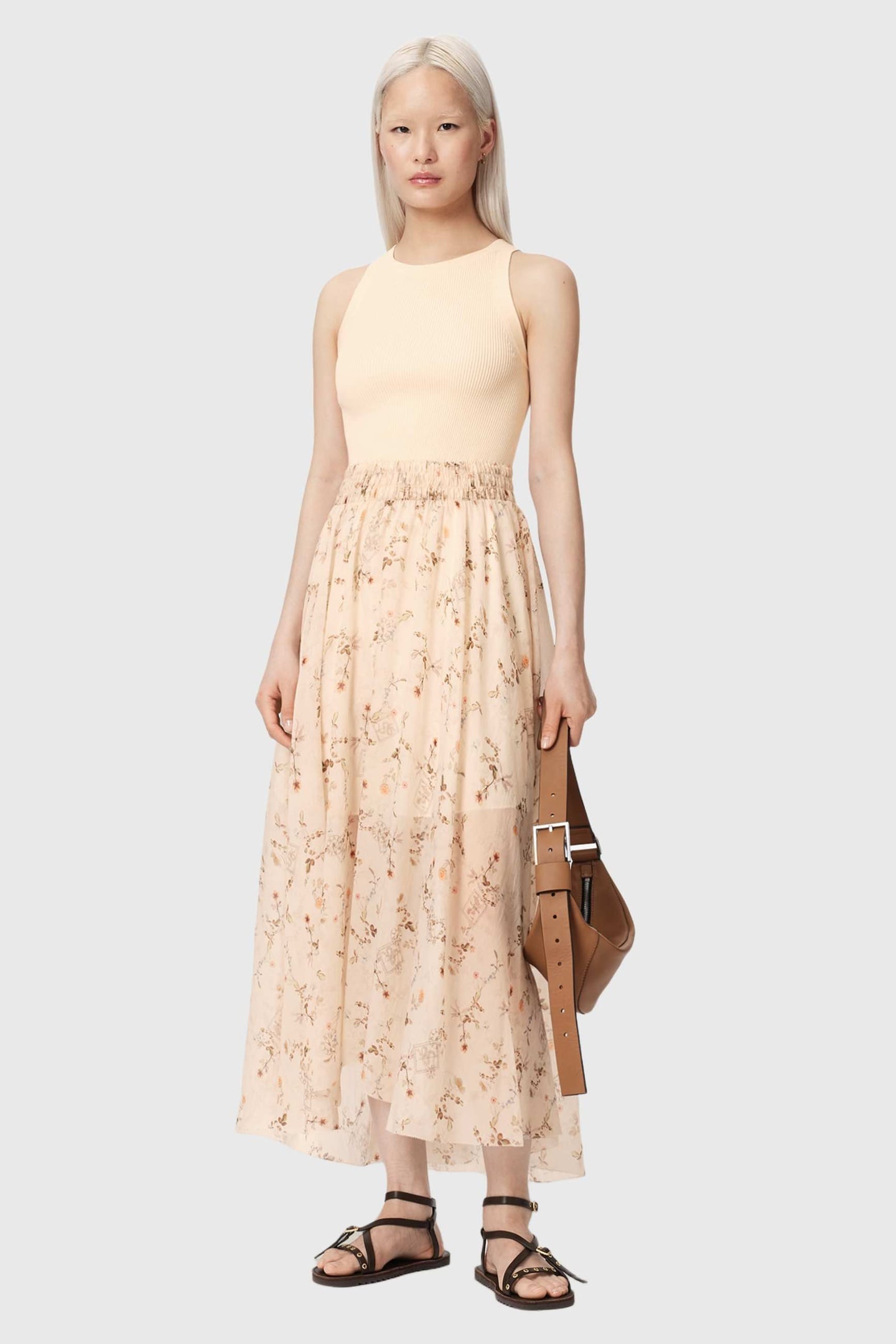 ZENIA DRESS CARMEL OFF WHITE 1