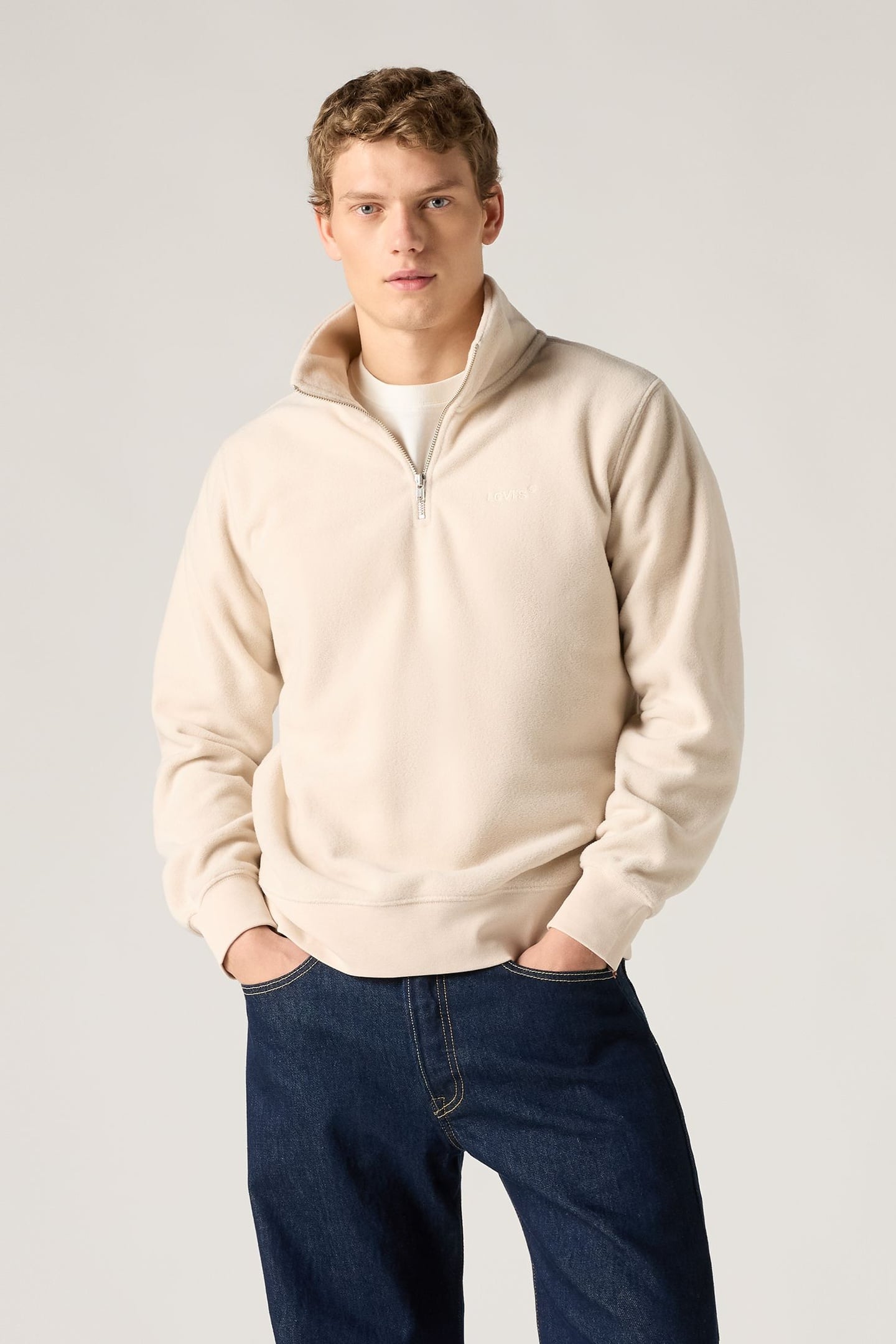 LSEORIGINAL HM 1/4 ZIP PUMICE STONE 1