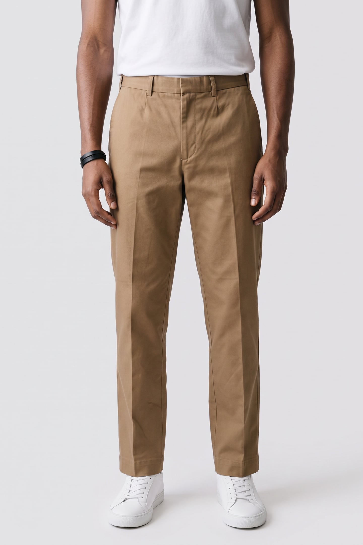 ELBOW COTTON TROUSERS BEIGE 1