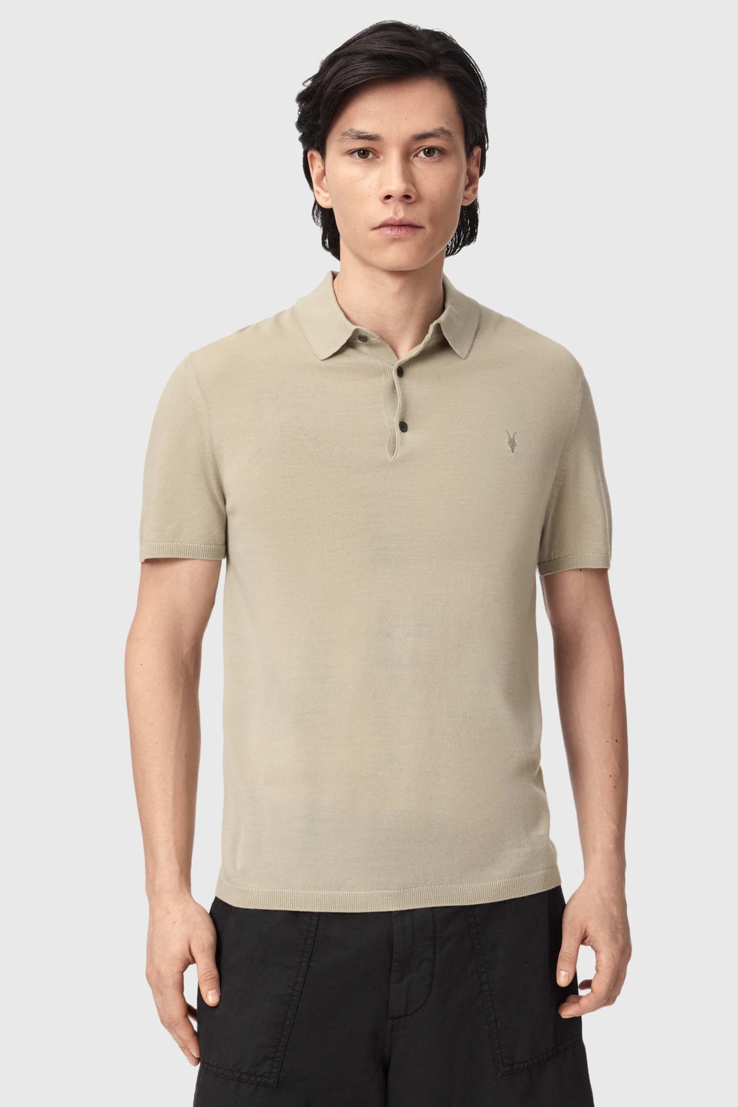 MODE MERINO SS POLO POWDERED GREEN 2