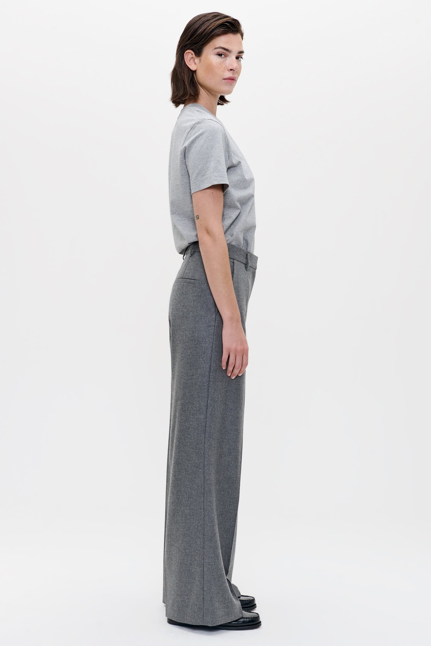 WOOL MIX MASON-2 PANTS GREY MELANGE 4