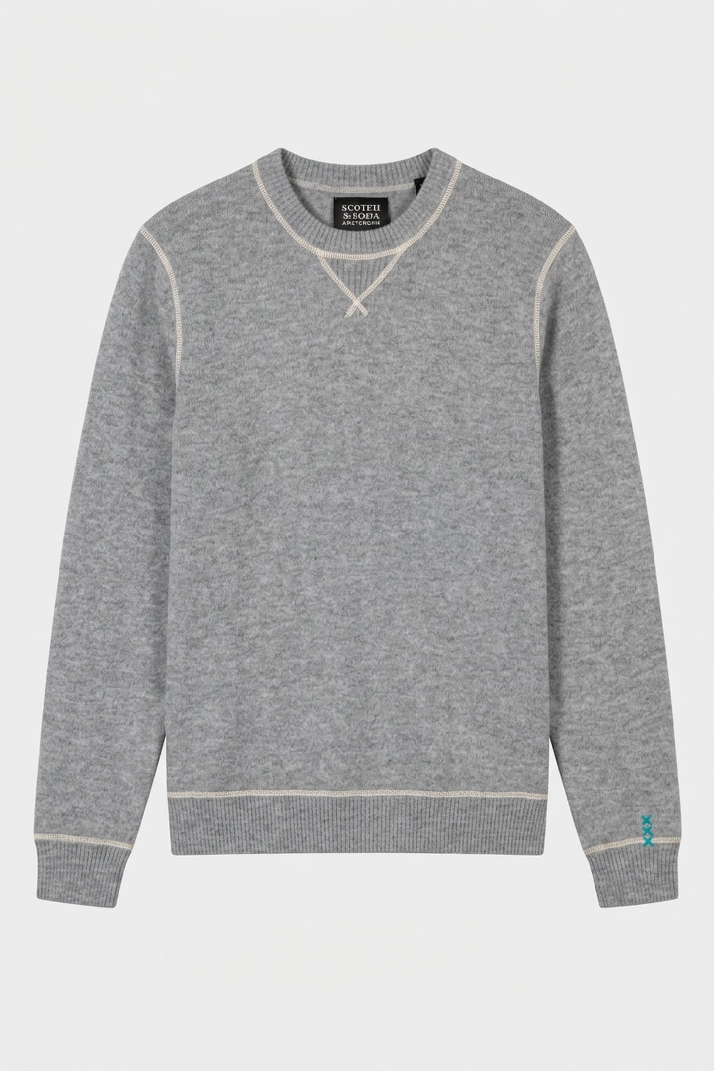 SOFT KNIT CREW NECK REGULAR-FIT PULLOVER MID GREY MELANGE 3