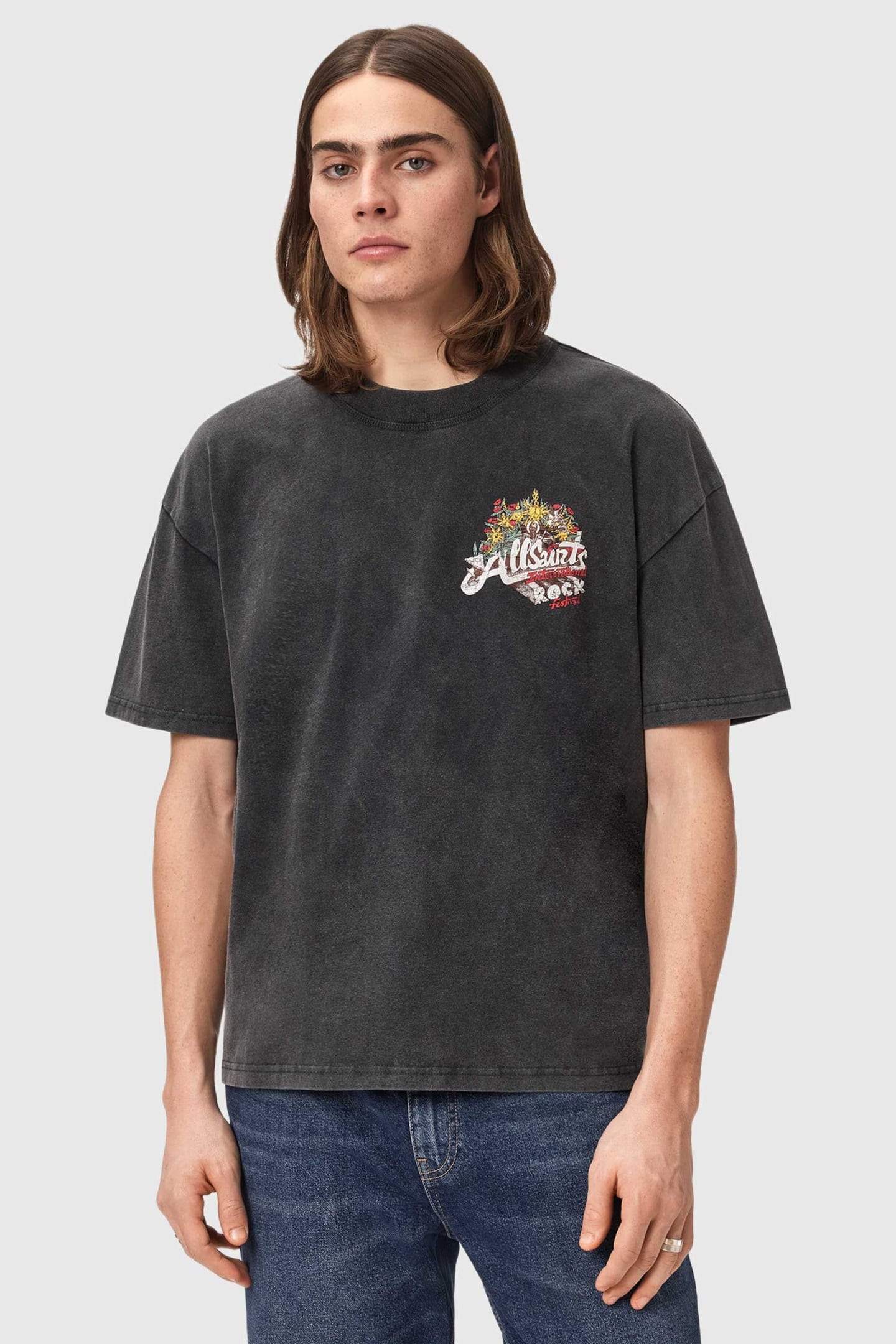 ROQUE SS CREW WASHED BLACK 1