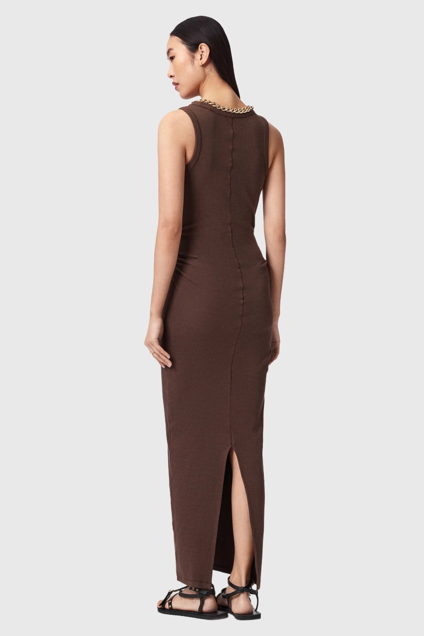 LUCY DRESS BITTER BROWN 4