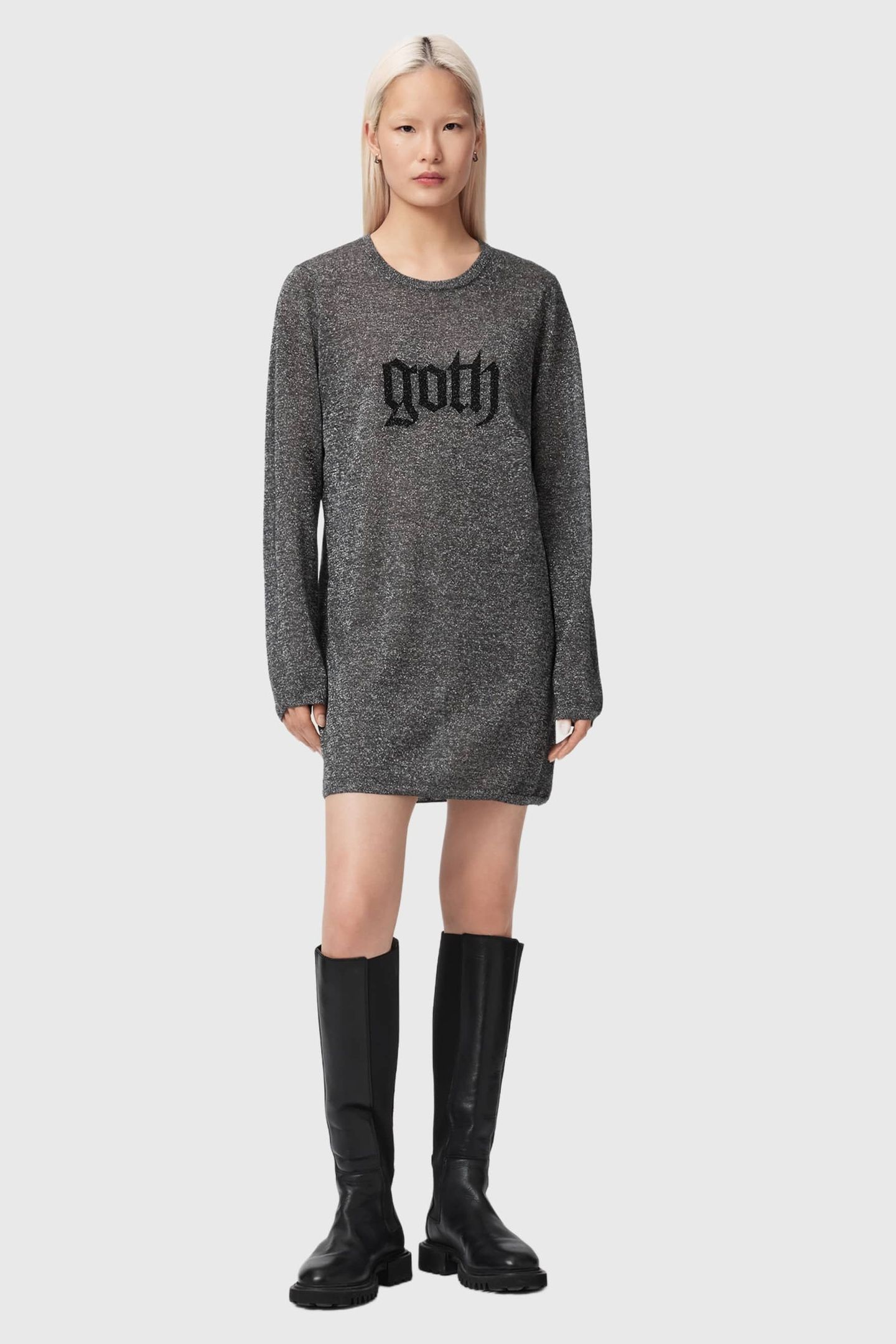 DEETZ DRESS FOGGY SILVER 1