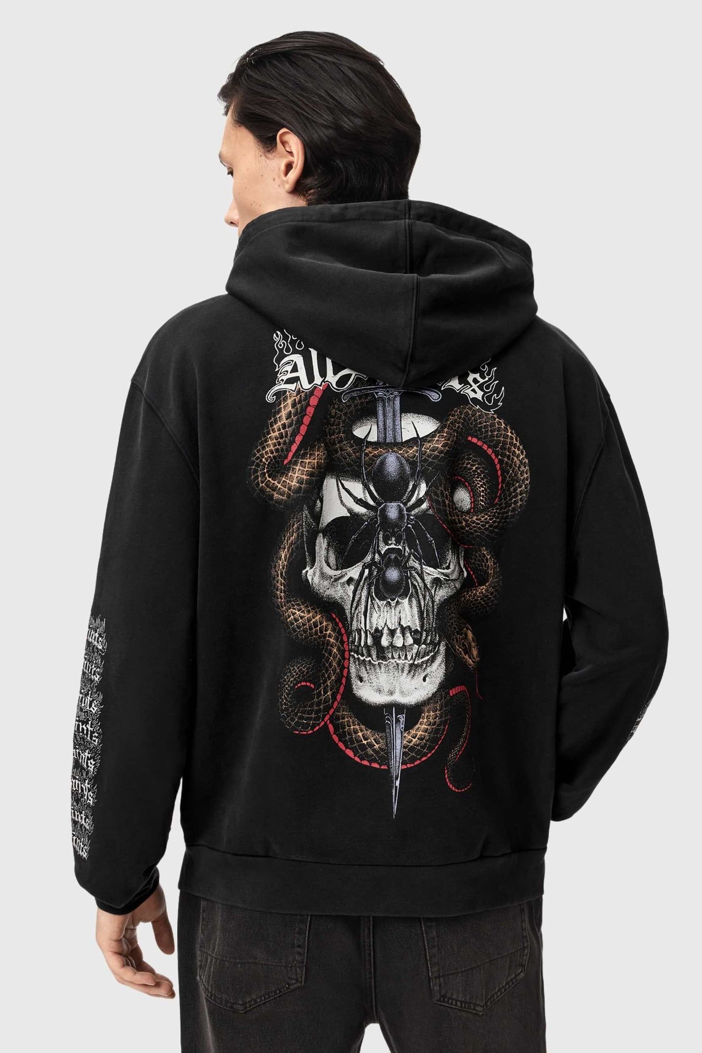 ARAKNID HOODY WASHED BLACK 4