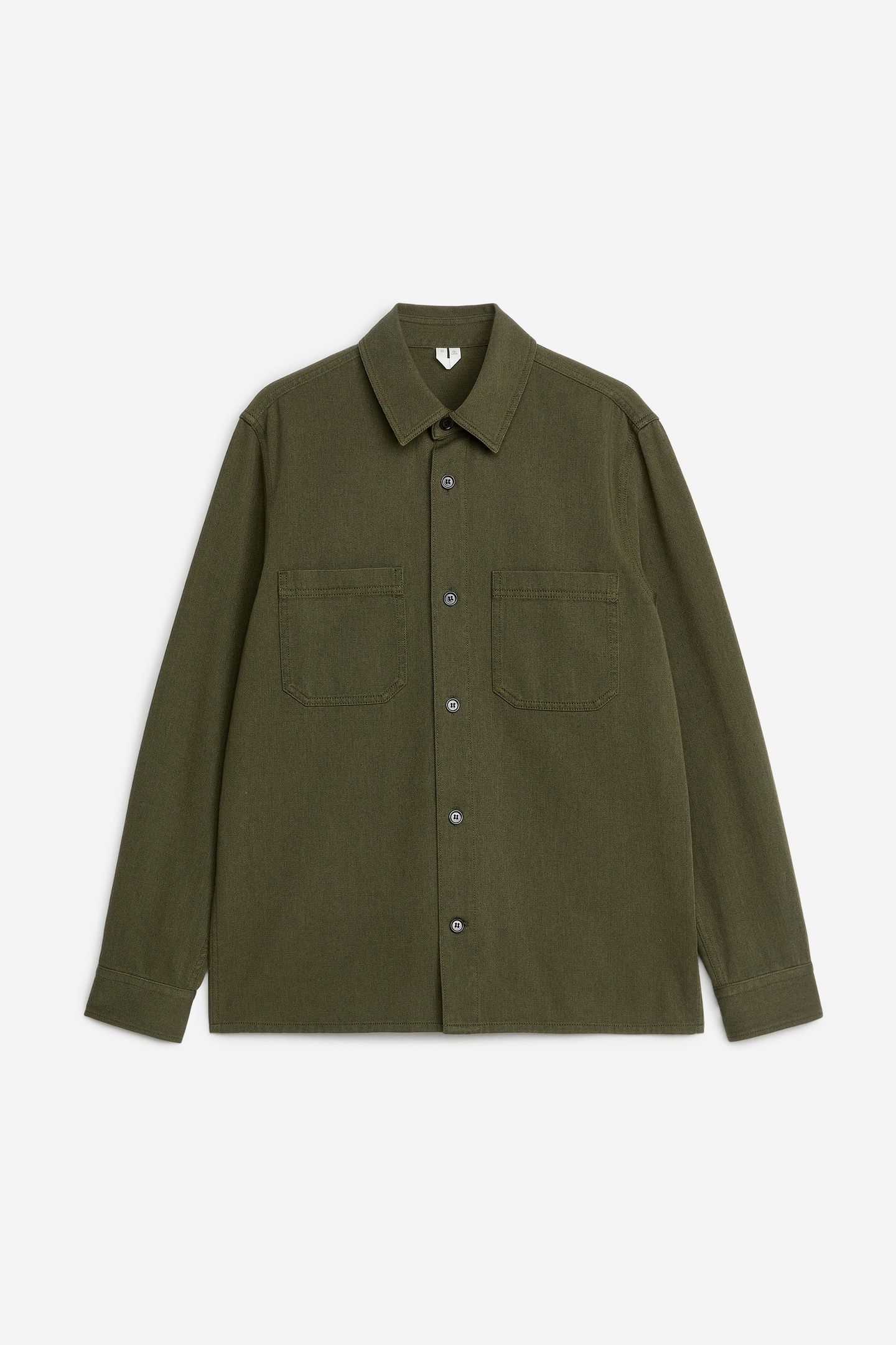 BRYGGE LOOSE TWILL OVERSHIRT KHAKI 3