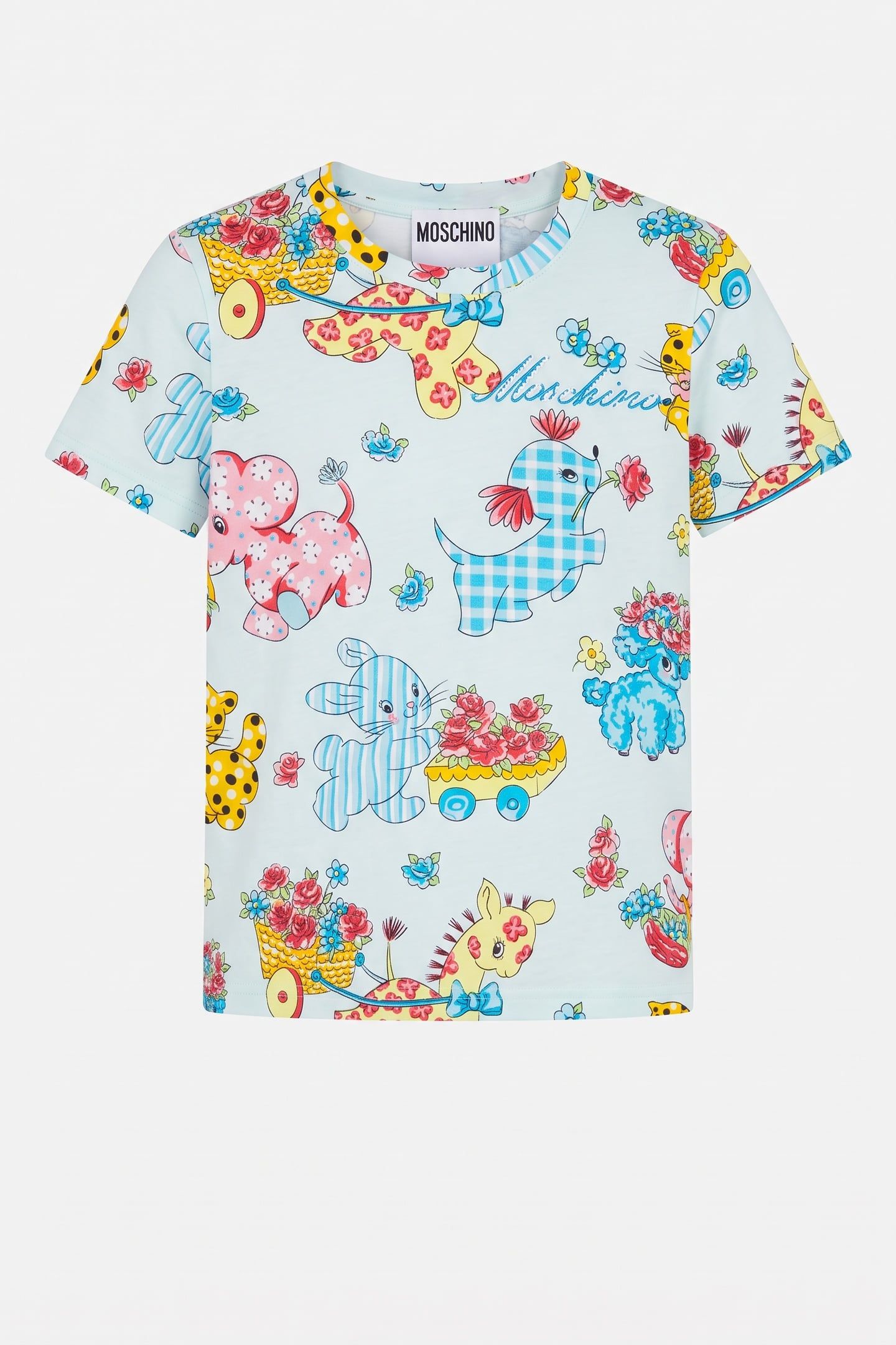 T-SHIRT IN JERSEY CALICO ANIMALS BLUE 3