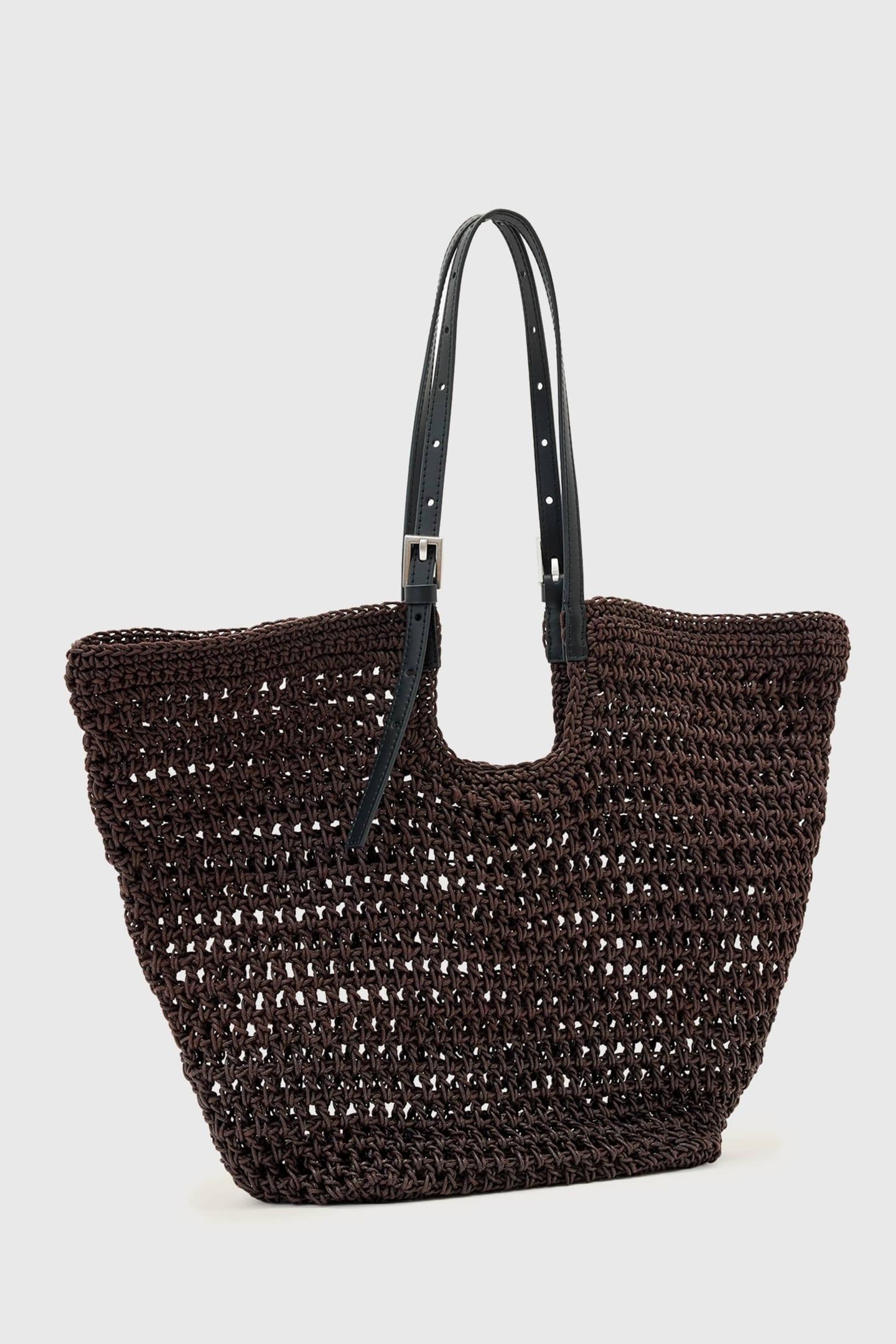 ARA CTN KNT E/W TOTE BURNT UMBER RED 4