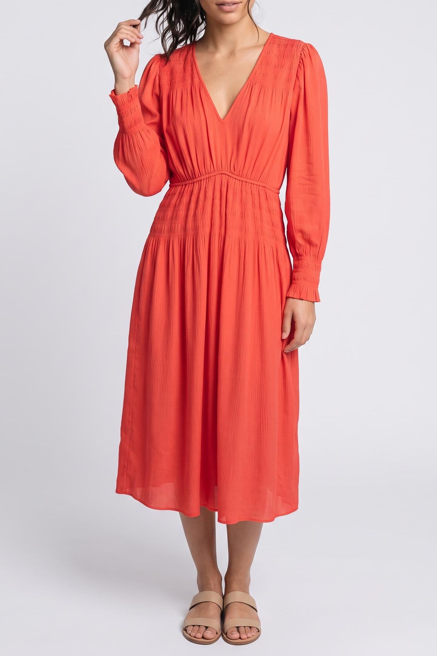 MID-LENGTH DRESS CORAIL 1