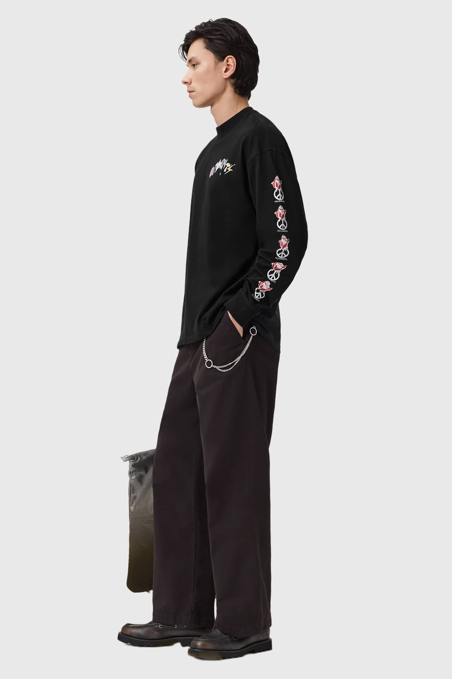 GARDENS LS CREW WASHED BLACK 7