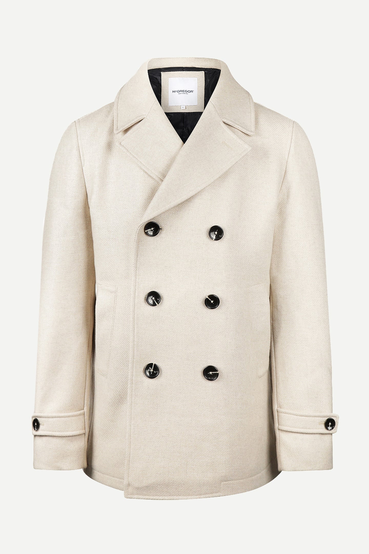WOOL PEACOAT SAND 4