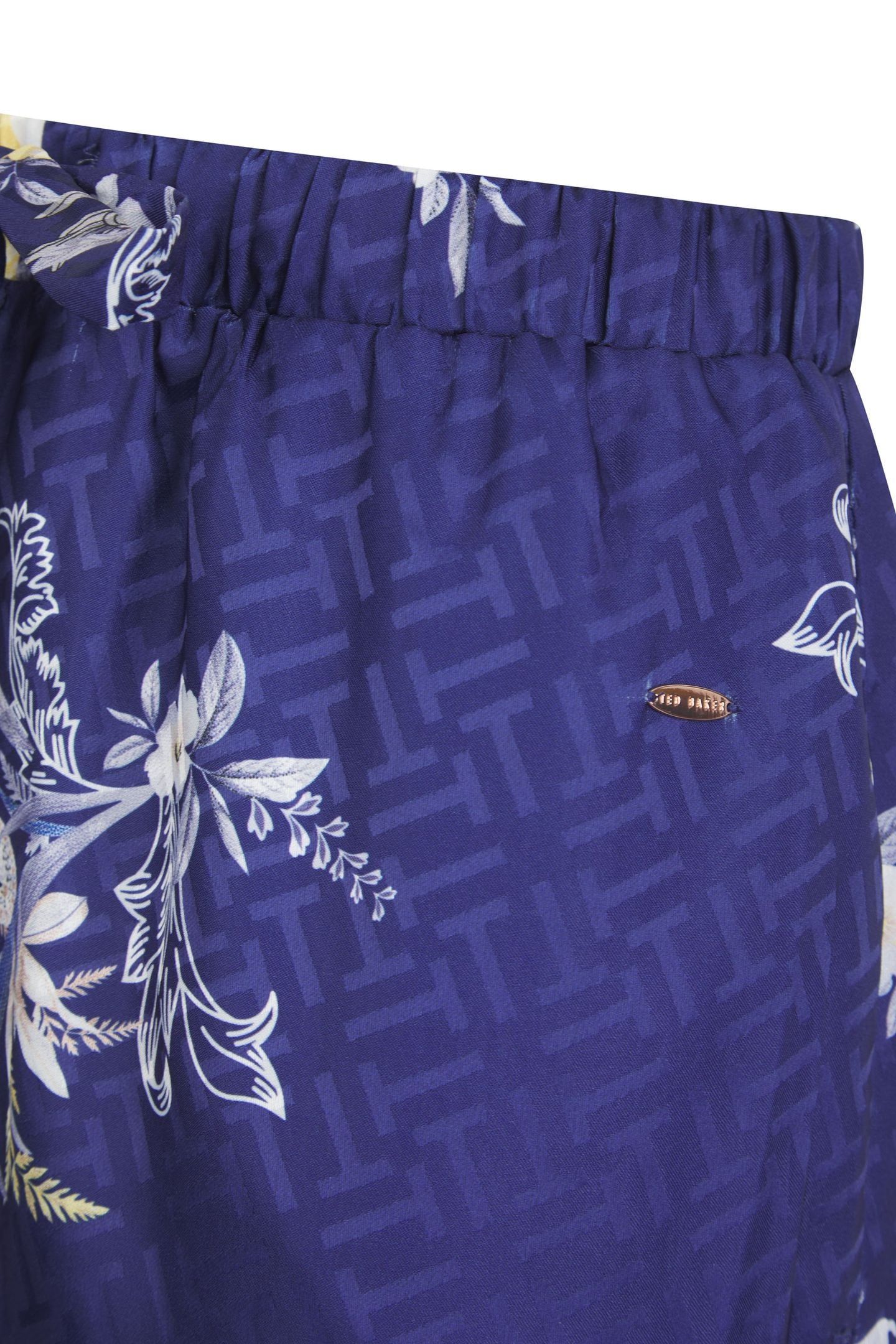 SKY 1PK JQD & PRINT TRADITIONAL SATIN PJ SET NAVY BLUE 7