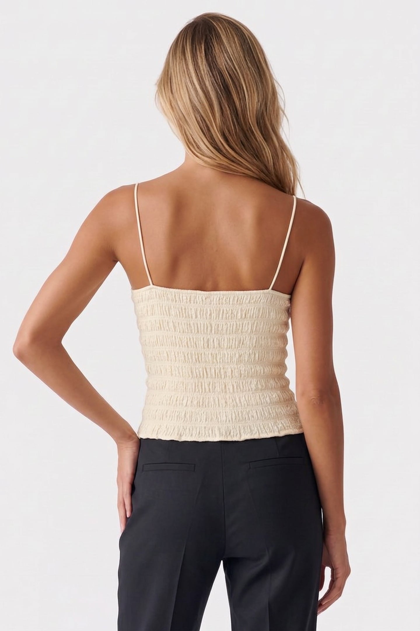 HIDE CRINCLE TOP BEIGE 2
