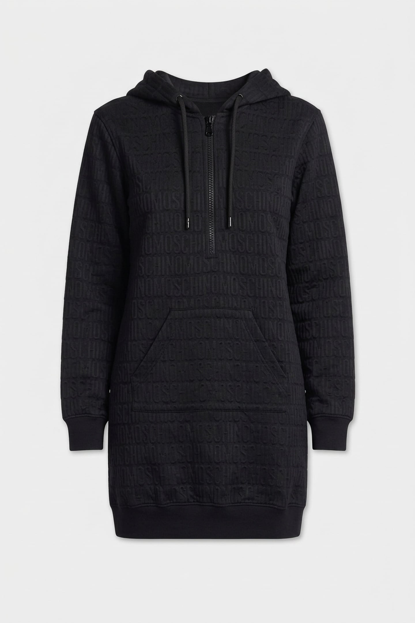 ALLOVER LOGO FLEECE DRESS BLACK 3