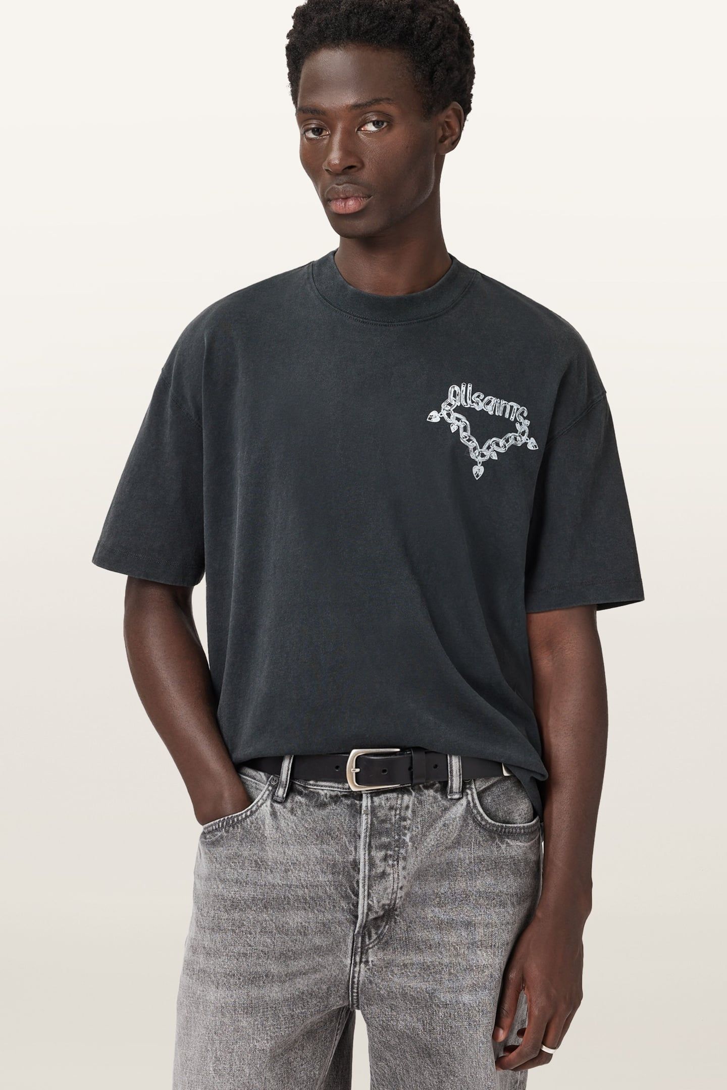 DRIP SS CREW WASHED BLACK 2