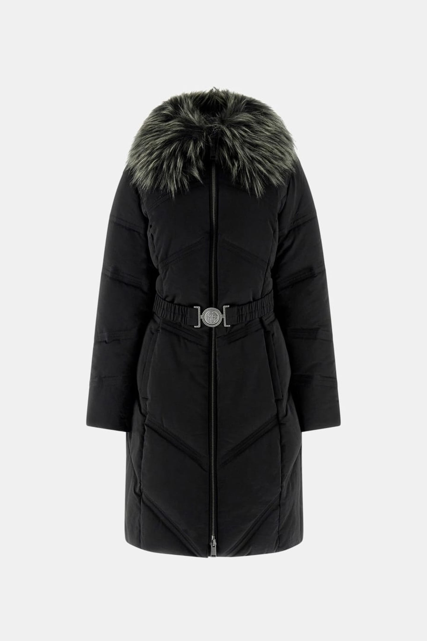 ALIENOR LONG BELTED JET BLACK A996 4