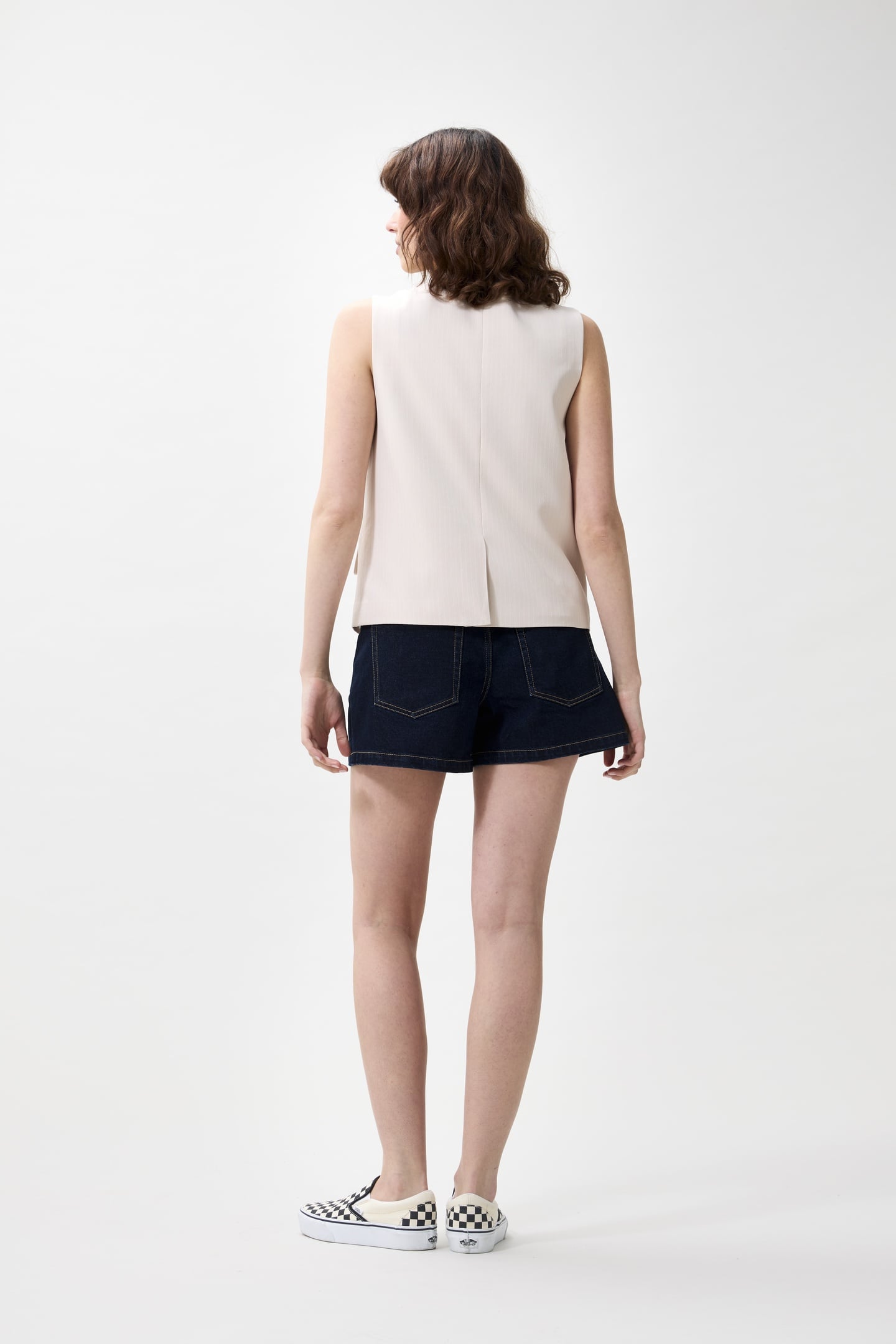 PINSTRIPE WAISTCOAT SANDSHELL 2