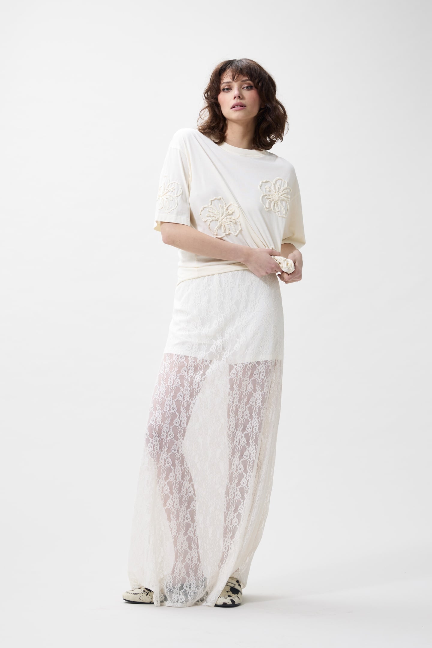 LACE SKIRT EGRET 1