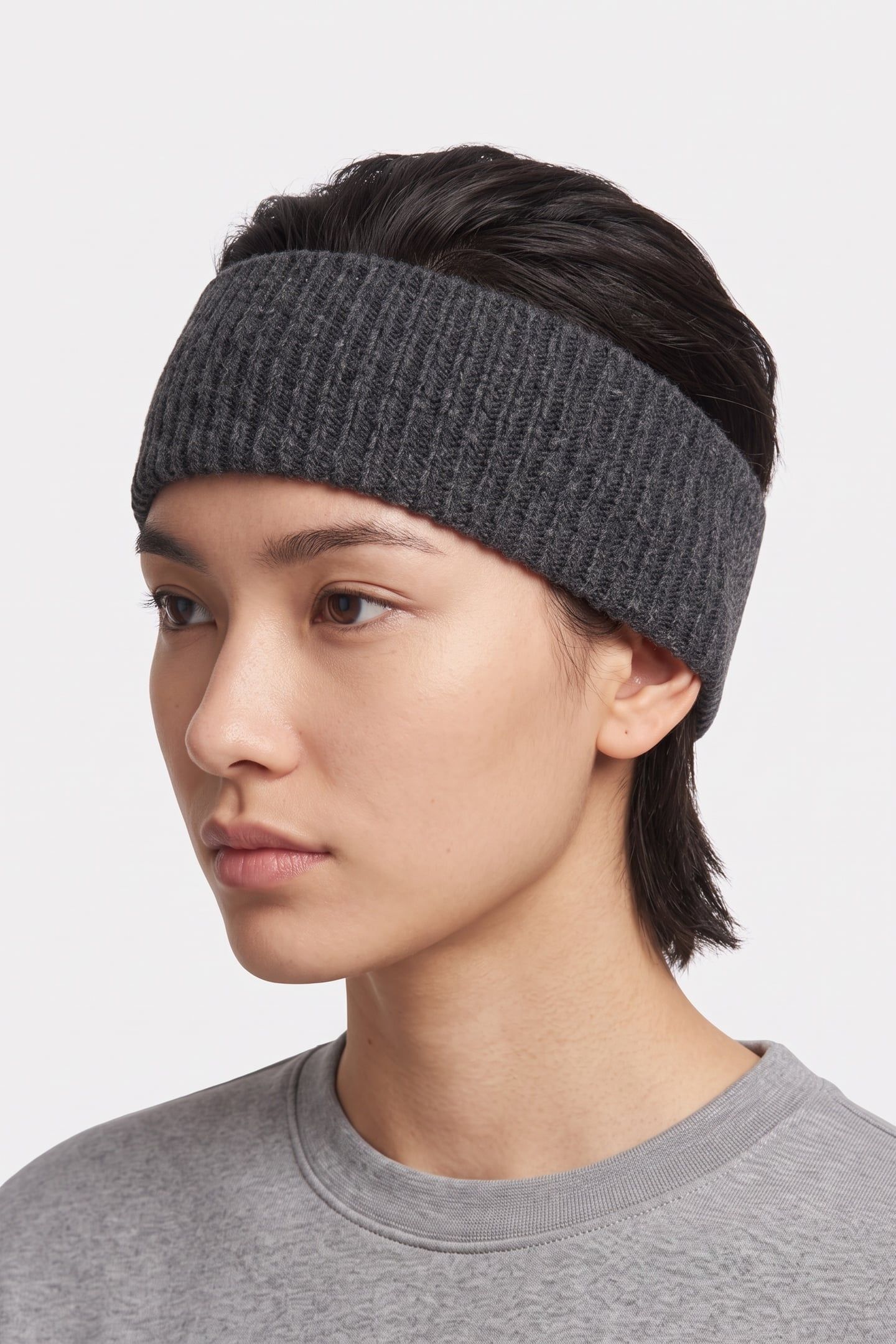 BOBBI KNITTED HEADBAND GREY 1