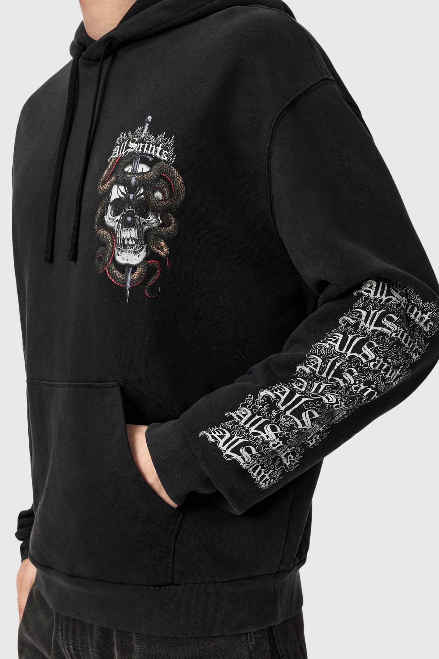 ARAKNID HOODY WASHED BLACK 7