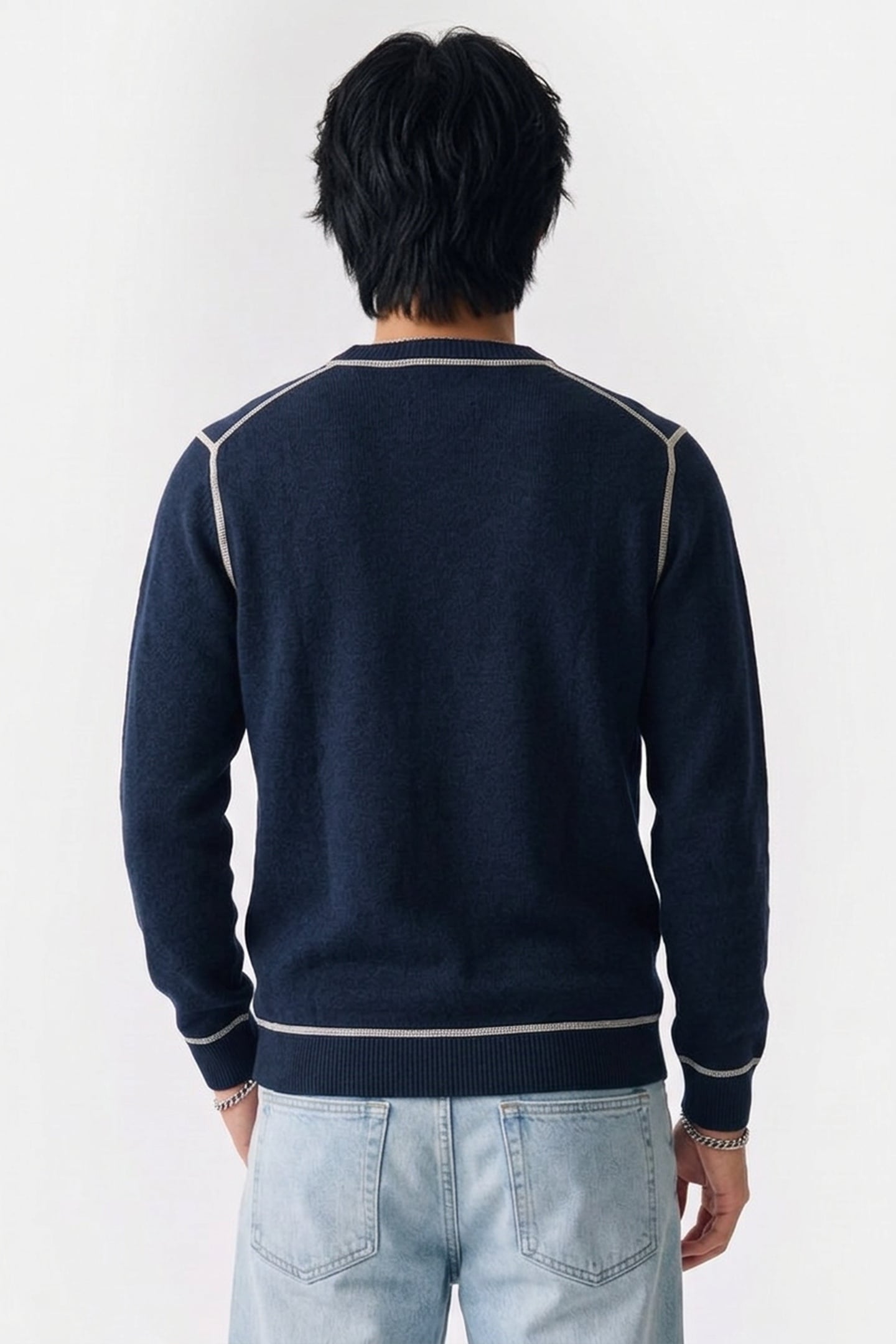 SOFT KNIT CREW NECK REGULAR-FIT PULLOVER SKY CAPTAIN 2