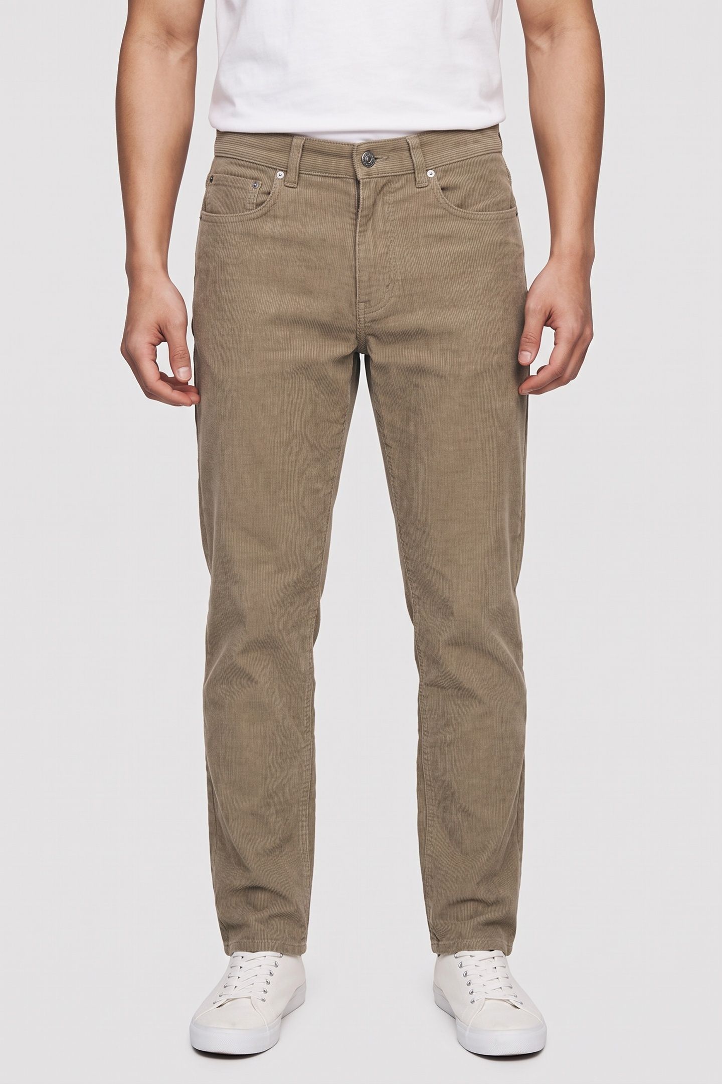 EDEL CORD TROUSERS KHAKI 1