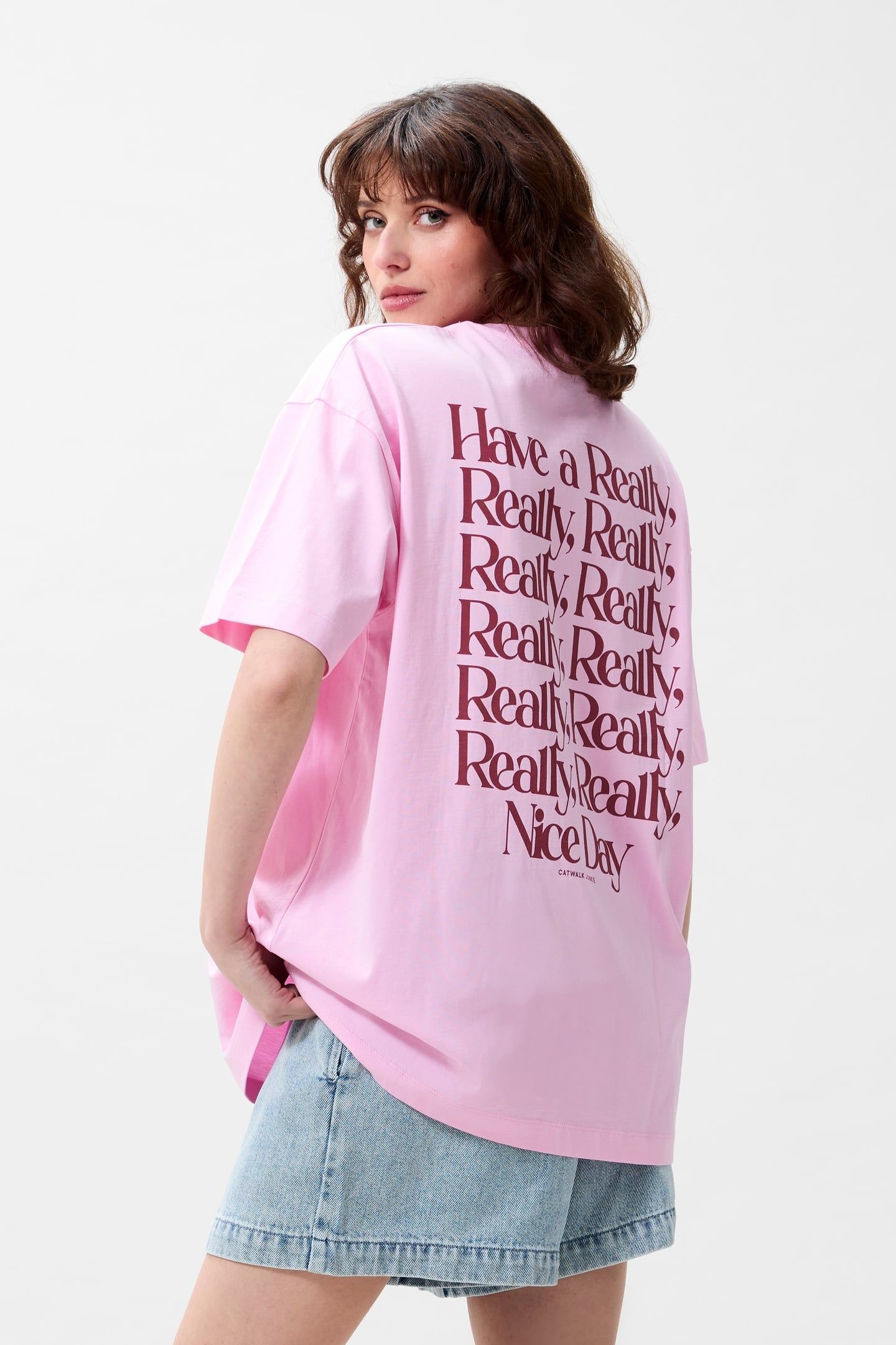 OVERSIZED GRAPHIC TSHIRT SOFT PINK 5