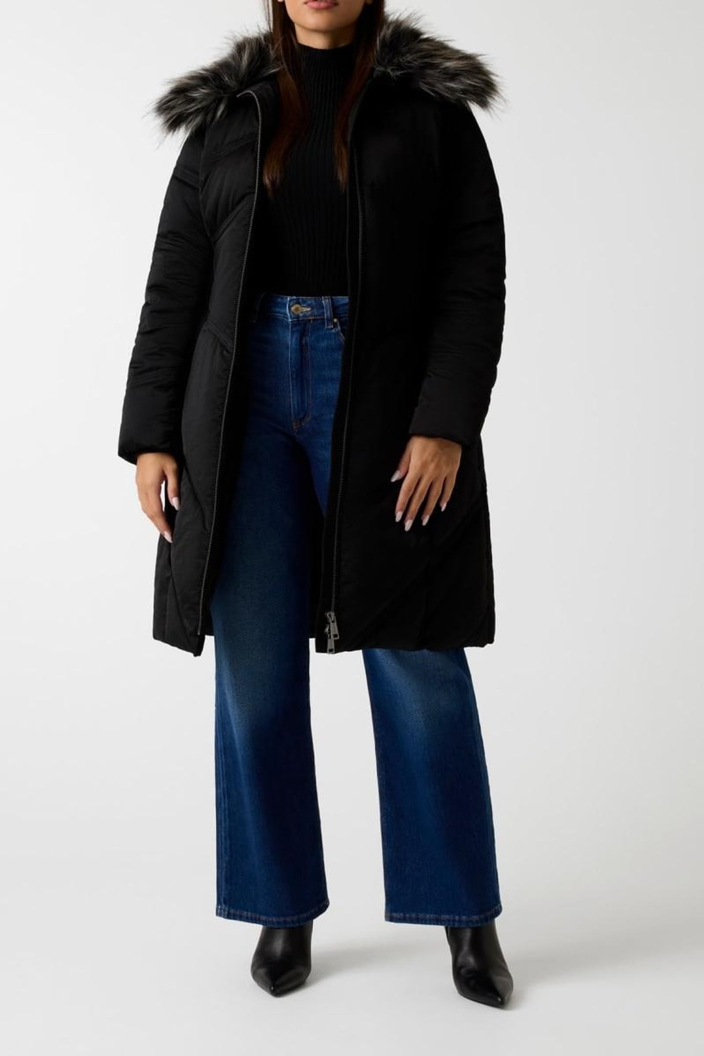 ALIENOR LONG BELTED JET BLACK A996 3