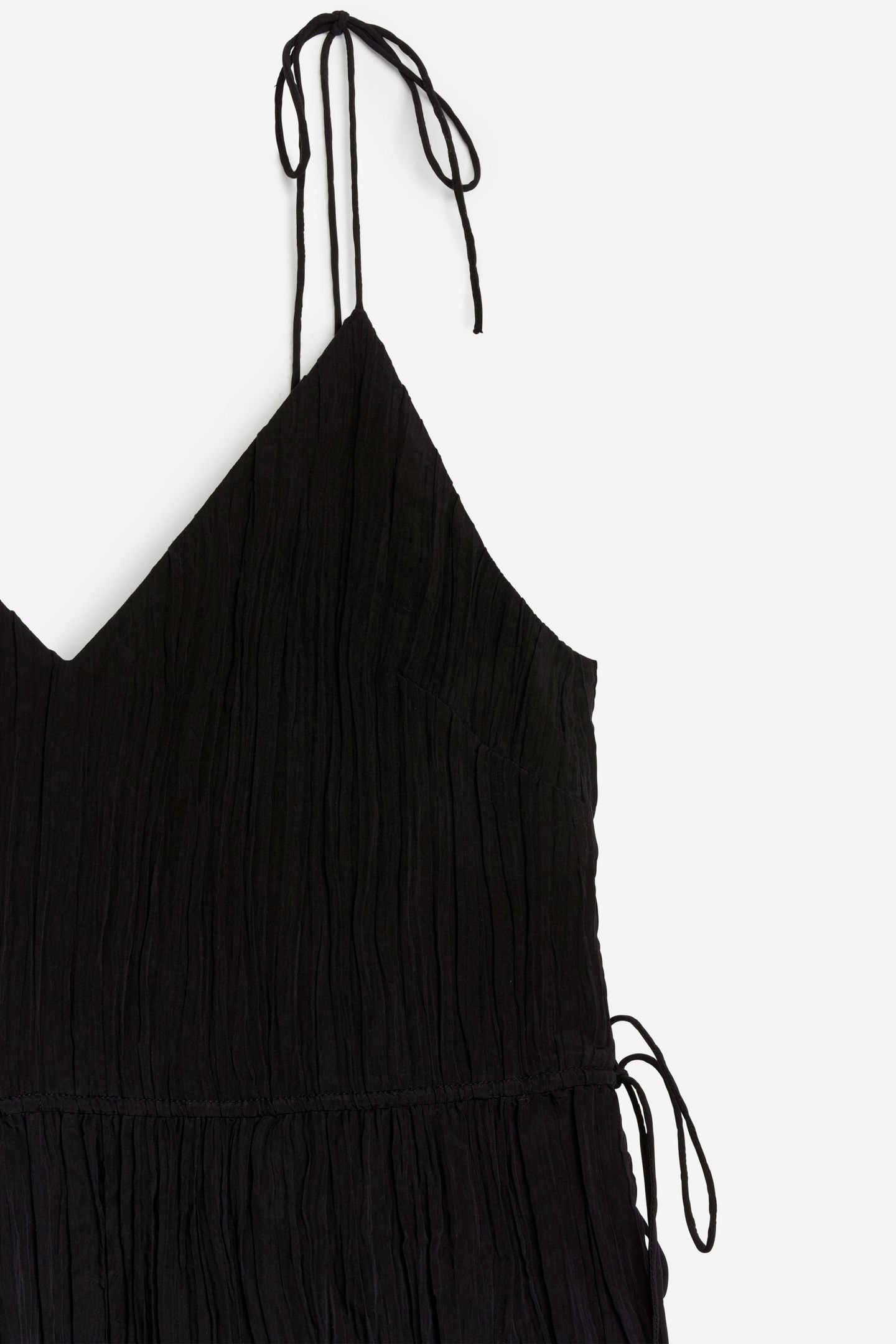 FIGLIA CRINKLE STRAP TOP BLACK 4