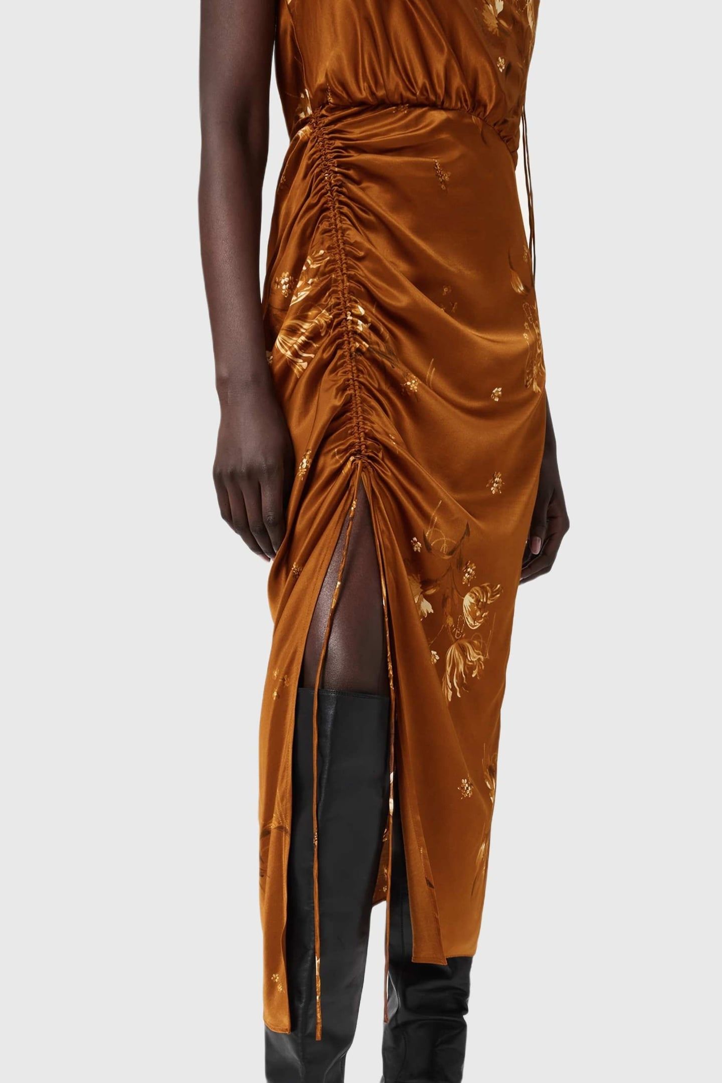 LAURA DRESS ANIA RUST BROWN 3
