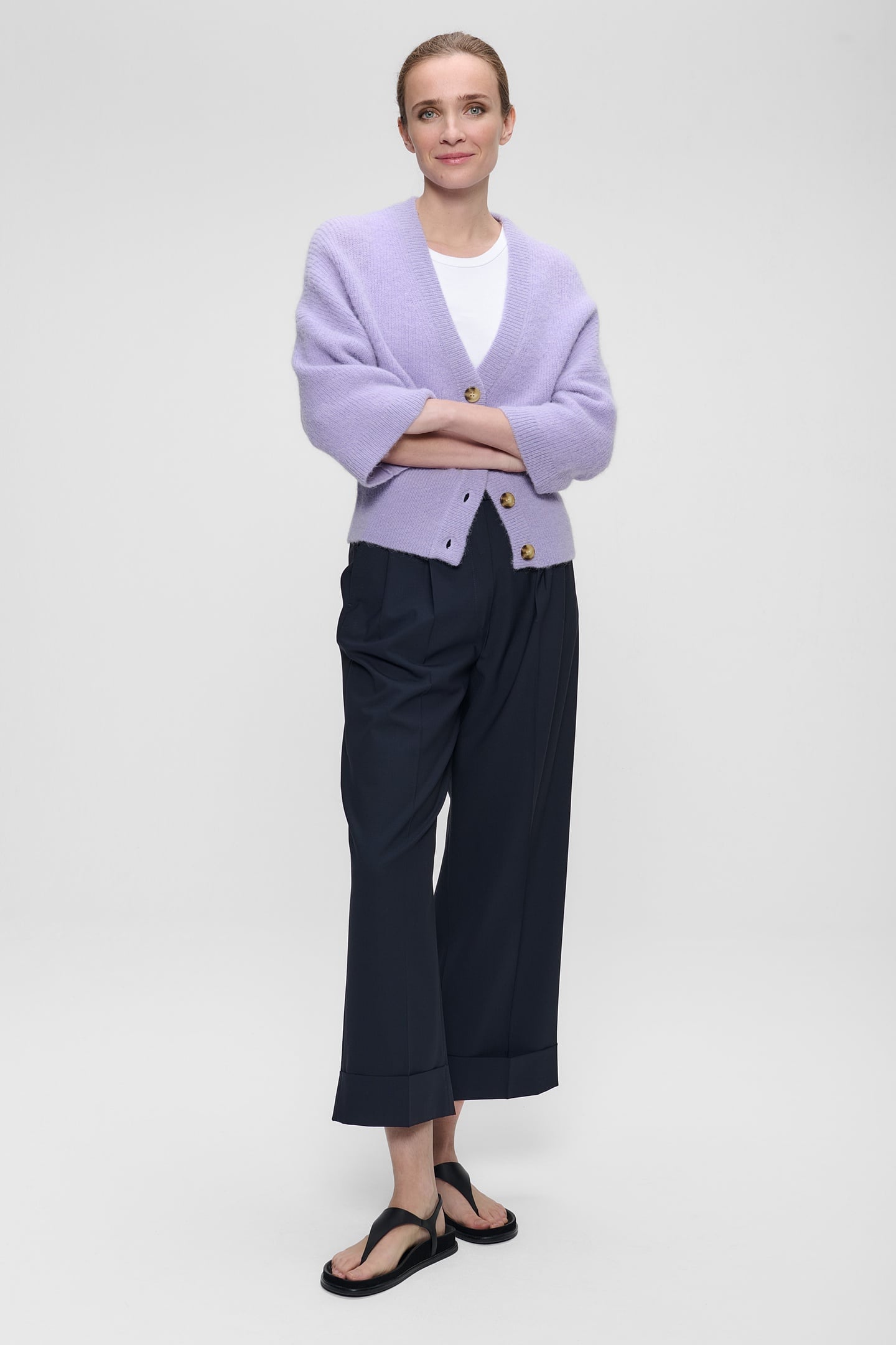 SURI ALPACA CARDIGAN LUPINE 1