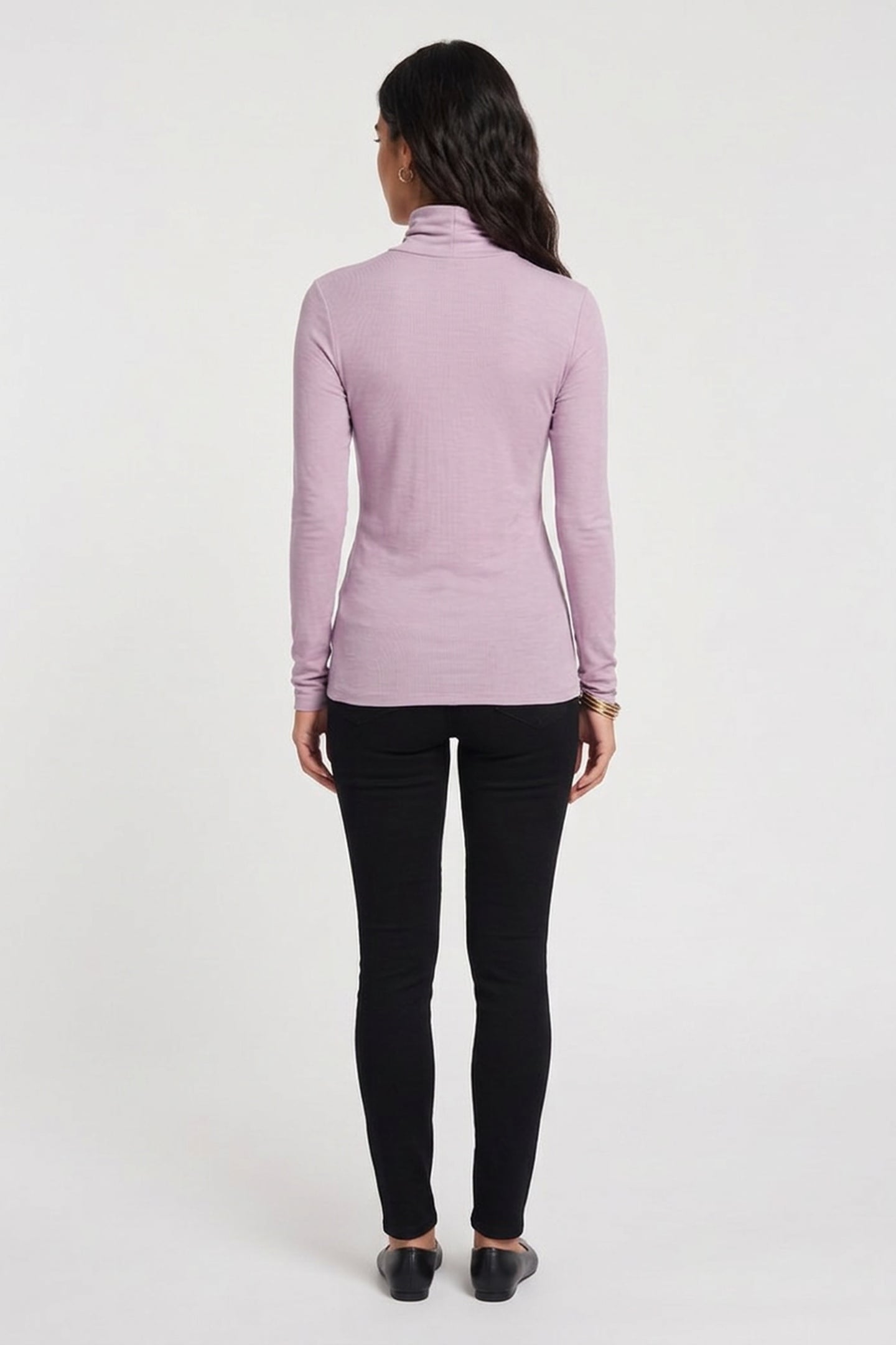 MALENA WOOL RIB TURTLENECK PURPLE 2