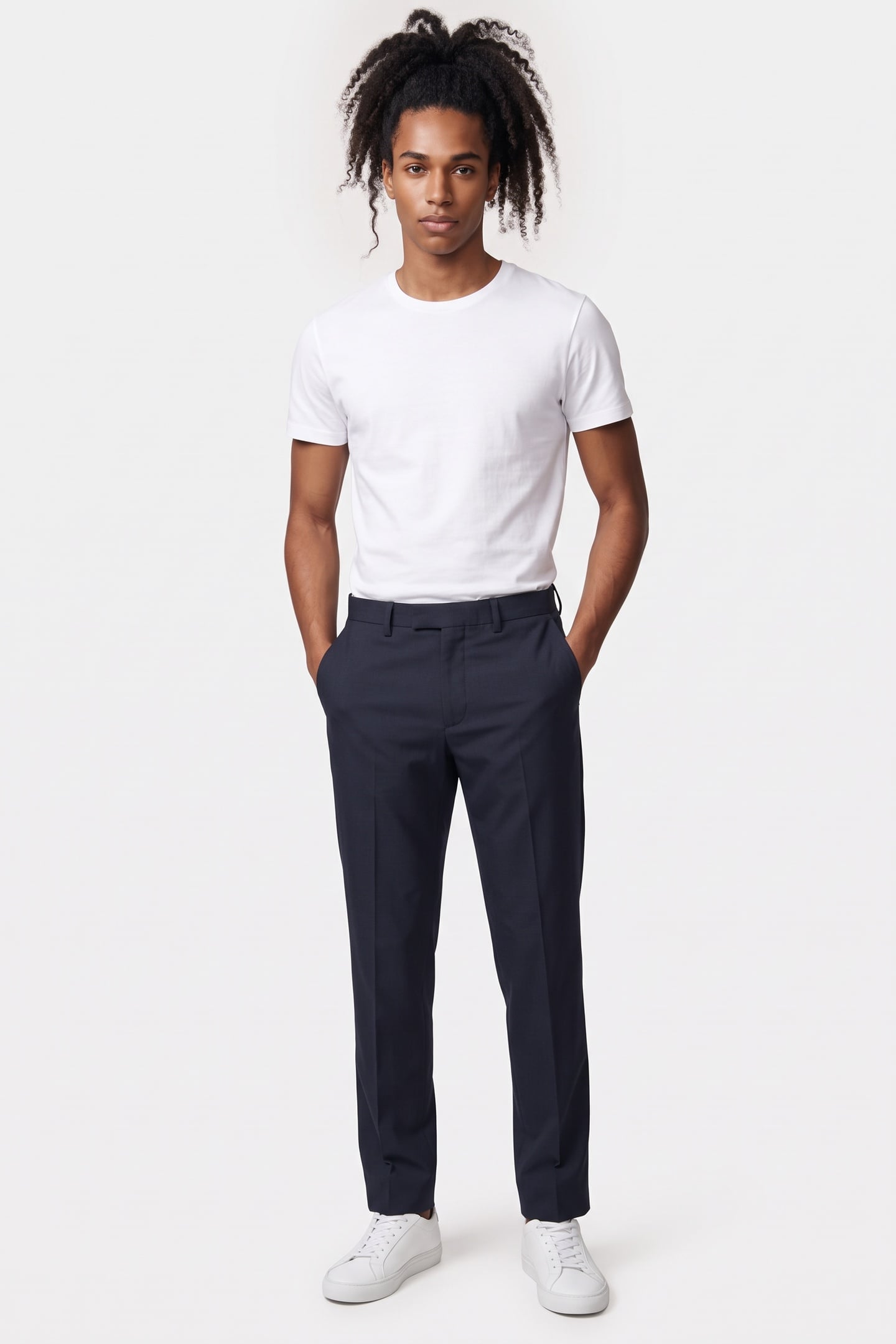 ELDAR HOPSACK SUIT TROUSER BLUE 1