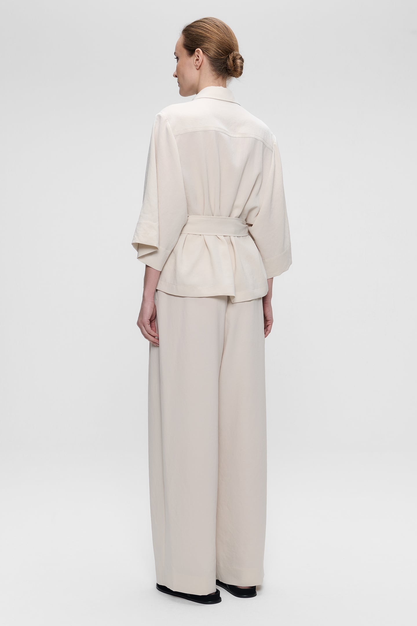 JAPANESE CREPE SHIRT JACKET CHALK 4