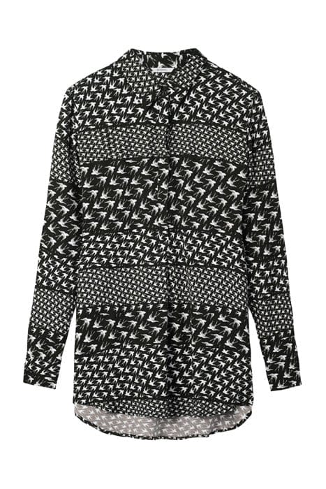 BLOUSE WOVEN LONG SLEEVES ALMOST BLACK 1