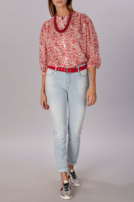 FITTED JEANS WITH STUDS BLUE 5
