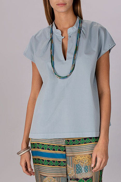 COTTON OVERSIZED SHIRT BLUE 1